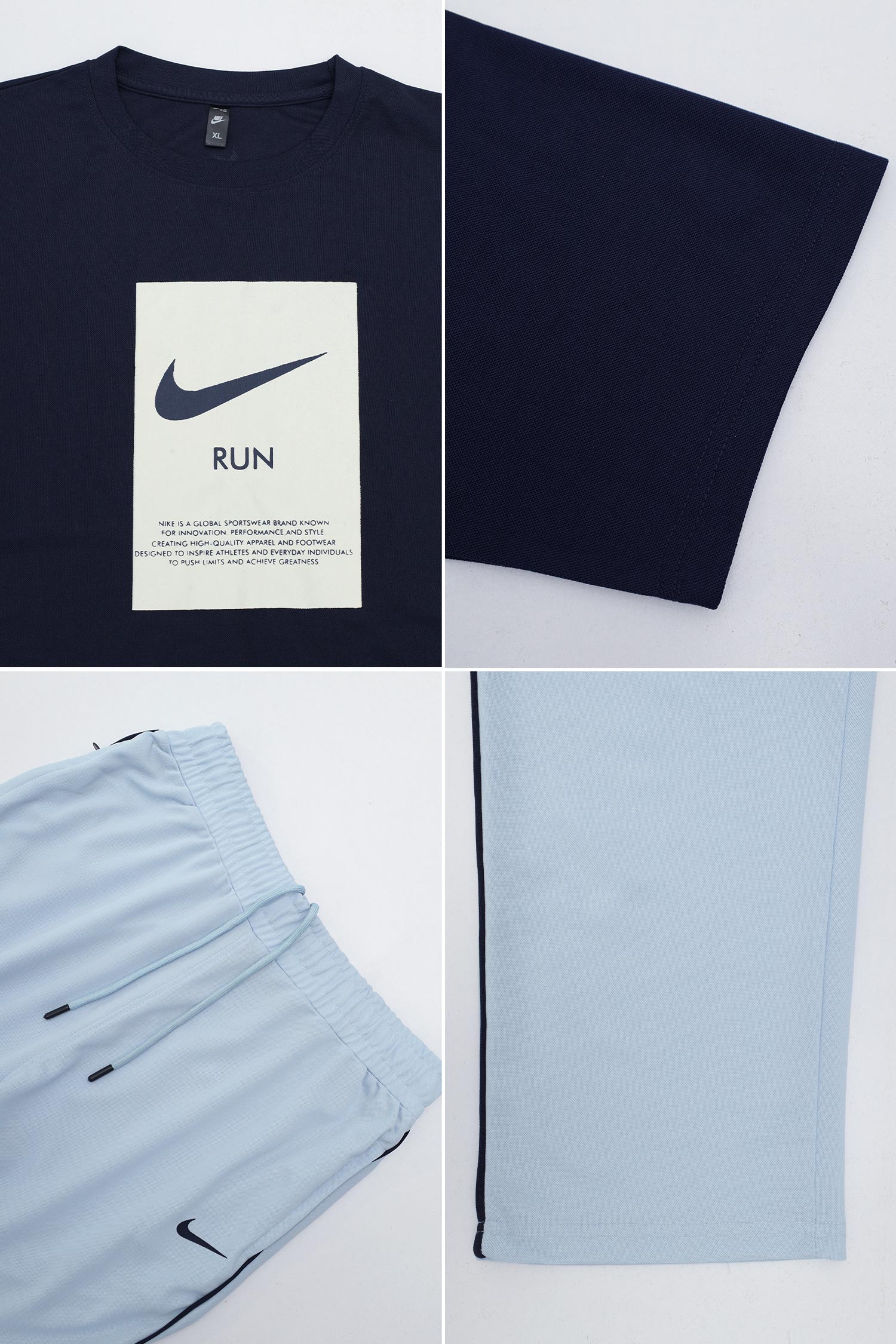 Nke Run Heritage Graphic Men's Co-Ord Set In Dark Navy - Image 2