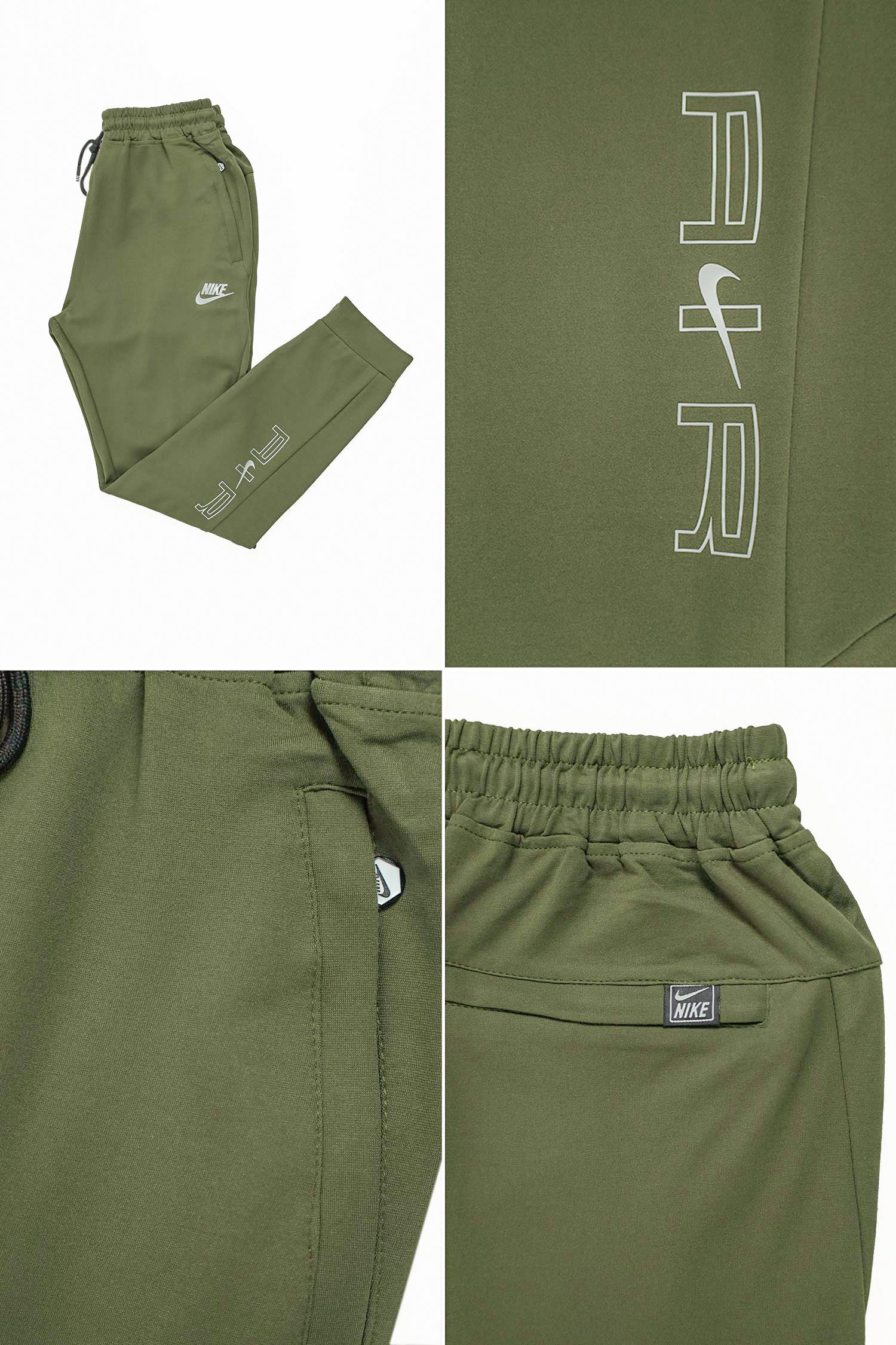 Nke 'Running Club' Grip Style Slim-Fit Trouser In Olive - Image 6