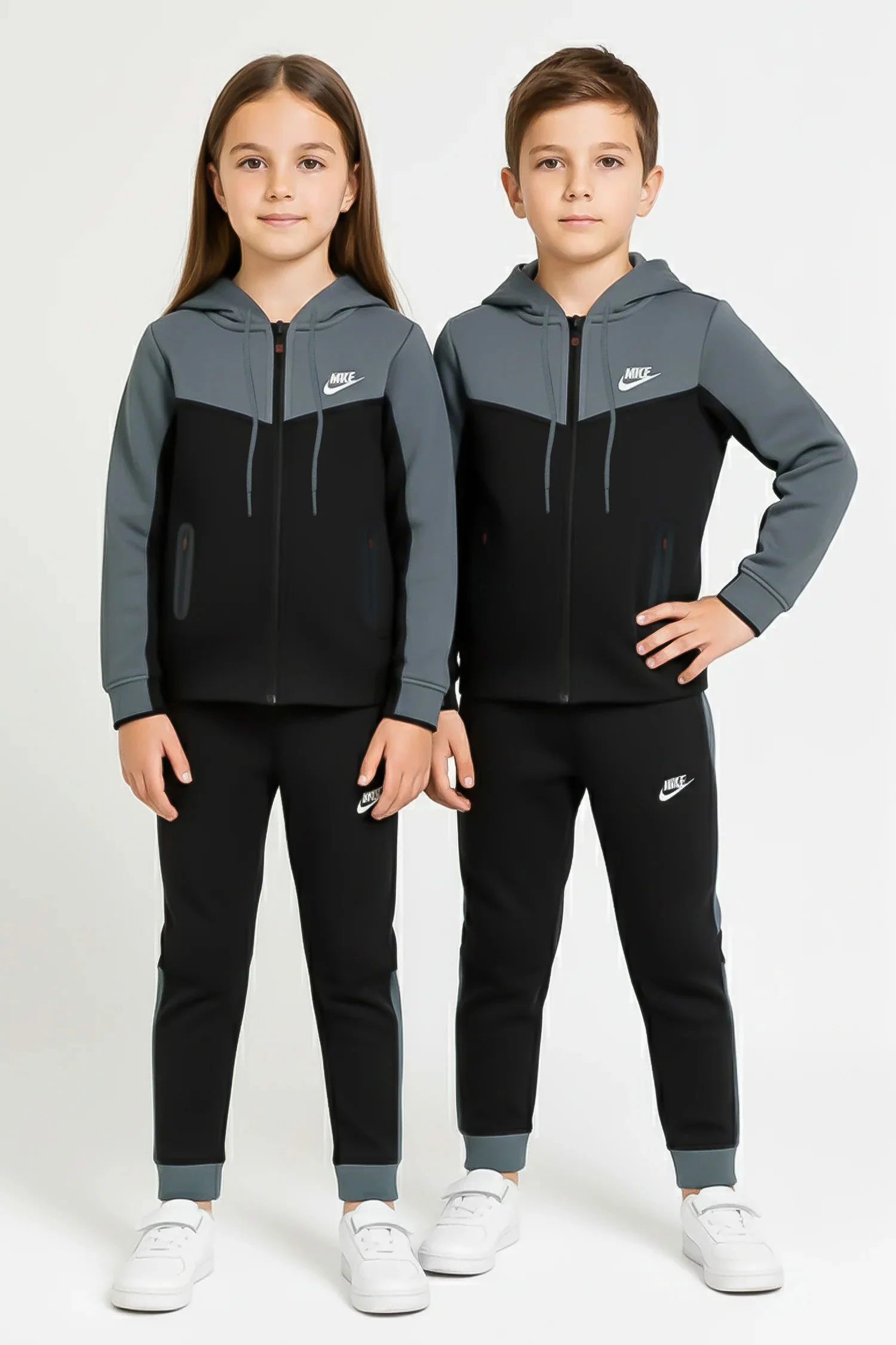 Nke Sportswear Tech Full-Zip Unisex Younger Kids Tracksuit - Image 11