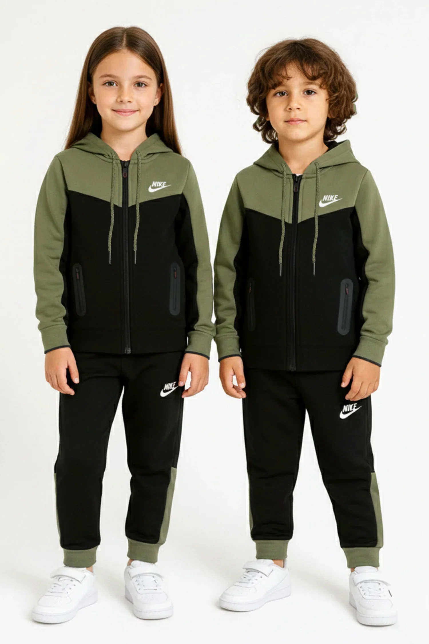 Nke Sportswear Tech Full-Zip Unisex Younger Kids Tracksuit - Image 6