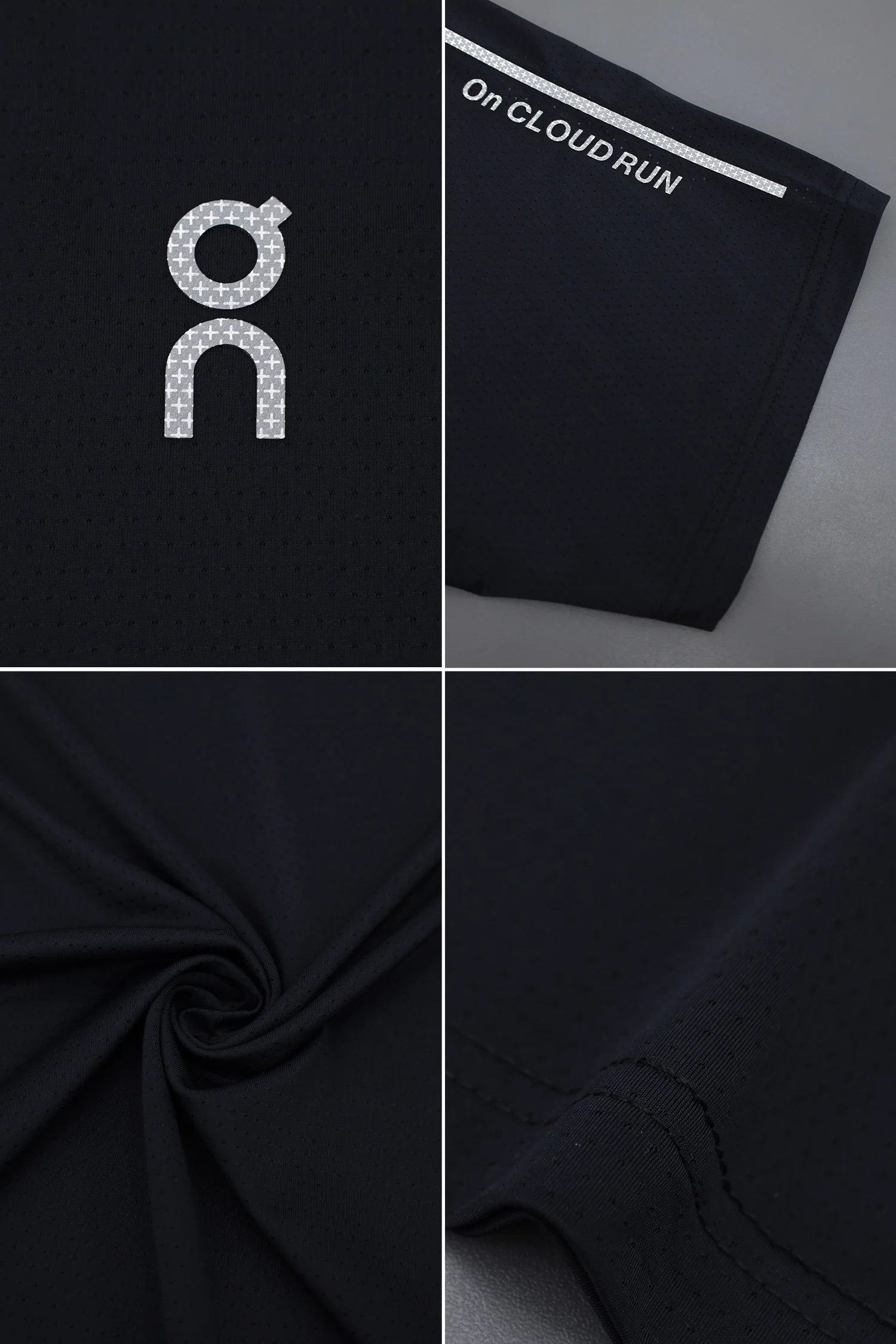 OnClub Multi Core Running Imp Dry-Fit Tee In Black - Image 2