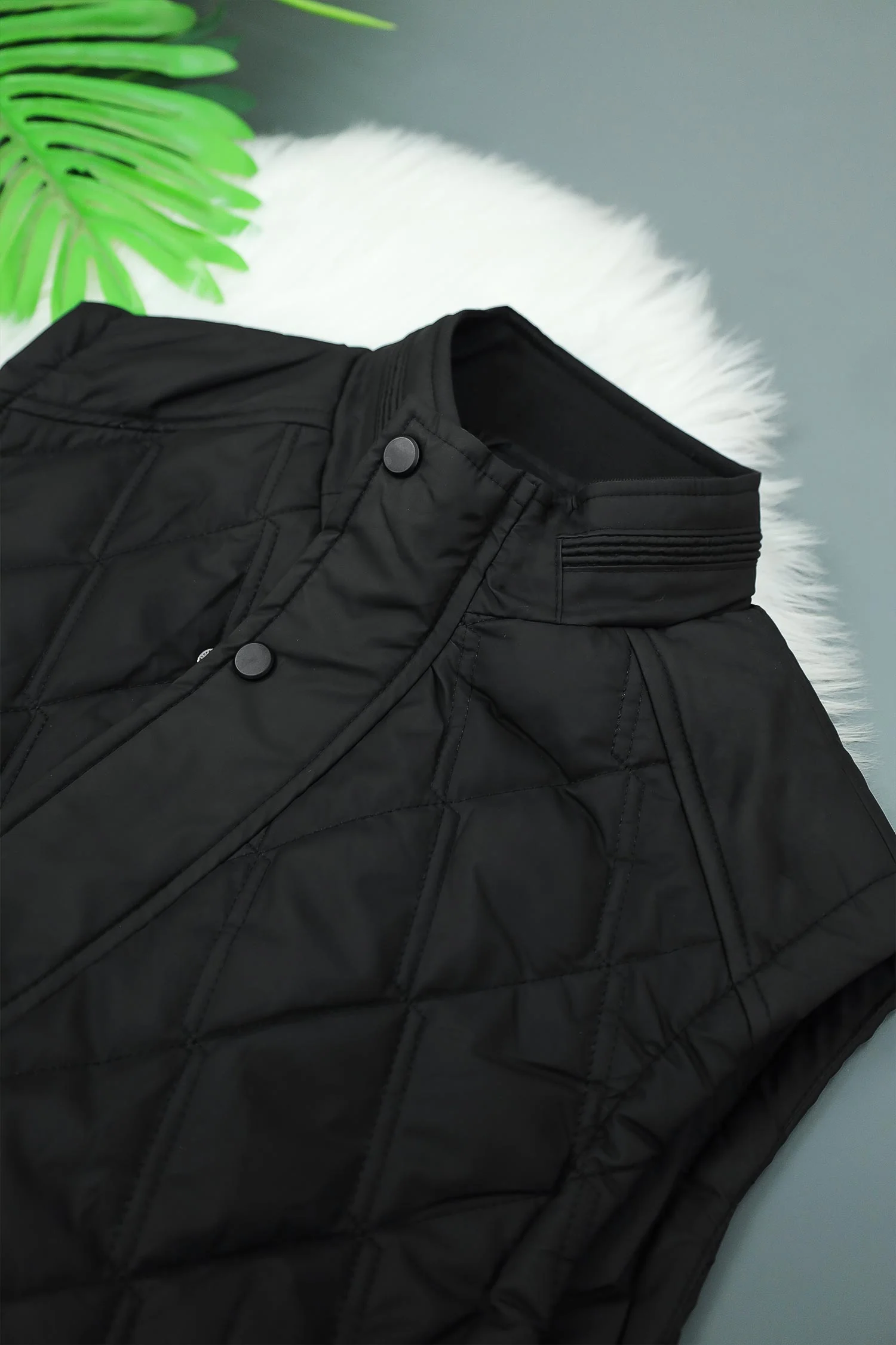 Outpost Makers Quilted Vest Men's Gilet In Black - Image 3