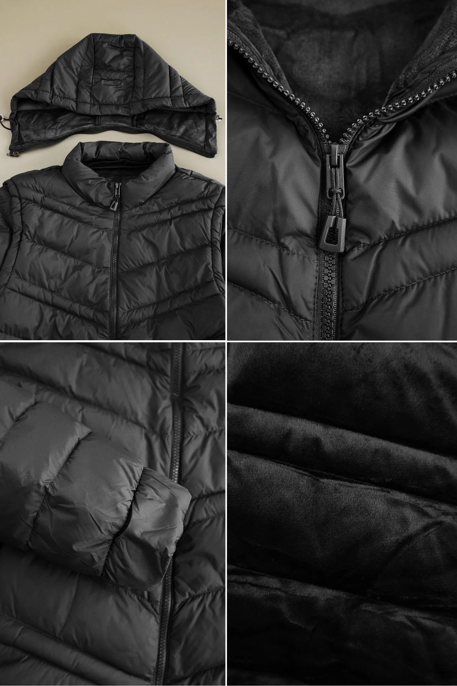 Turbo Poly Stretch Removable Arm Imported Puffer Jacket - Image 16
