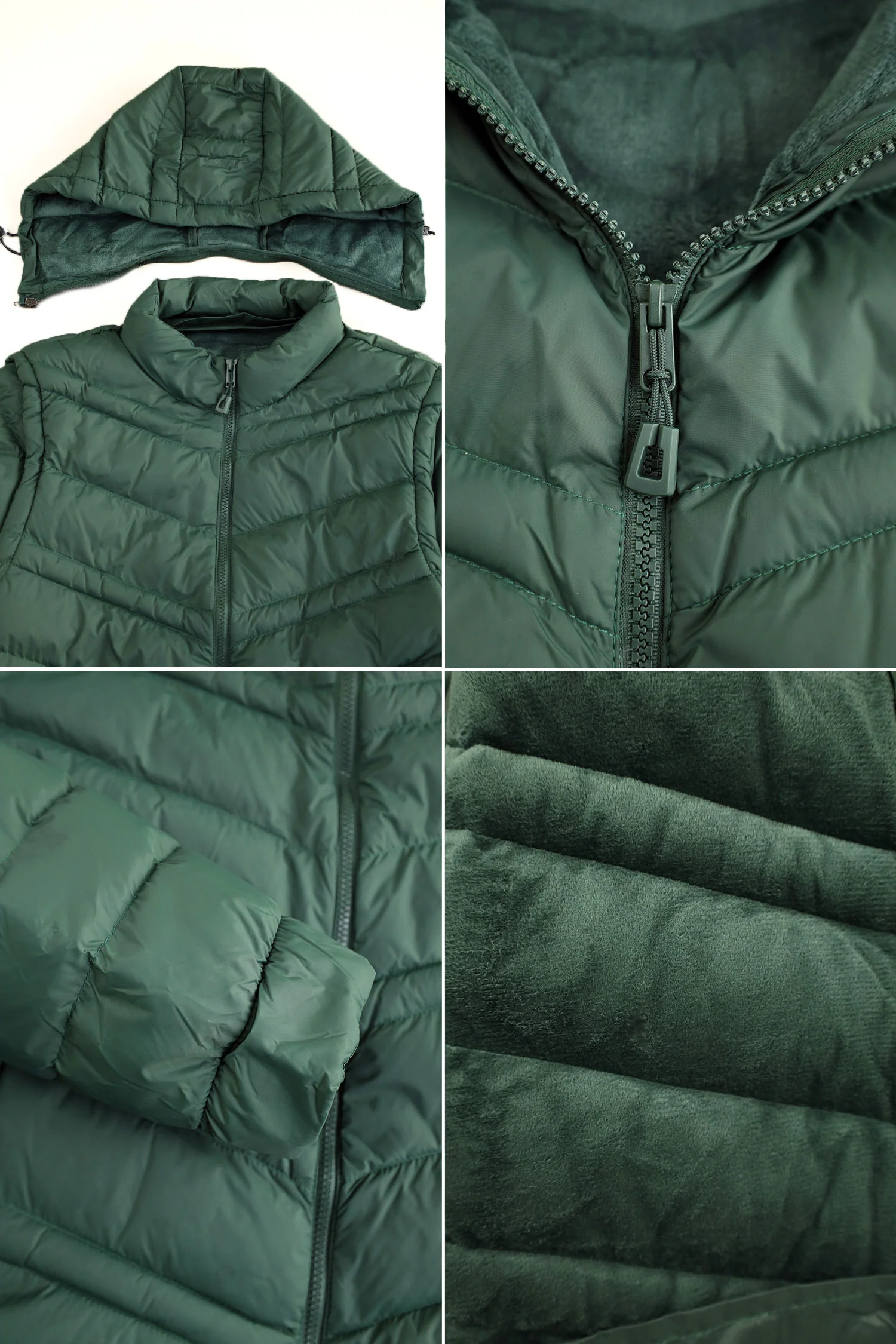 Turbo Poly Stretch Removable Arm Imported Puffer Jacket - Image 4