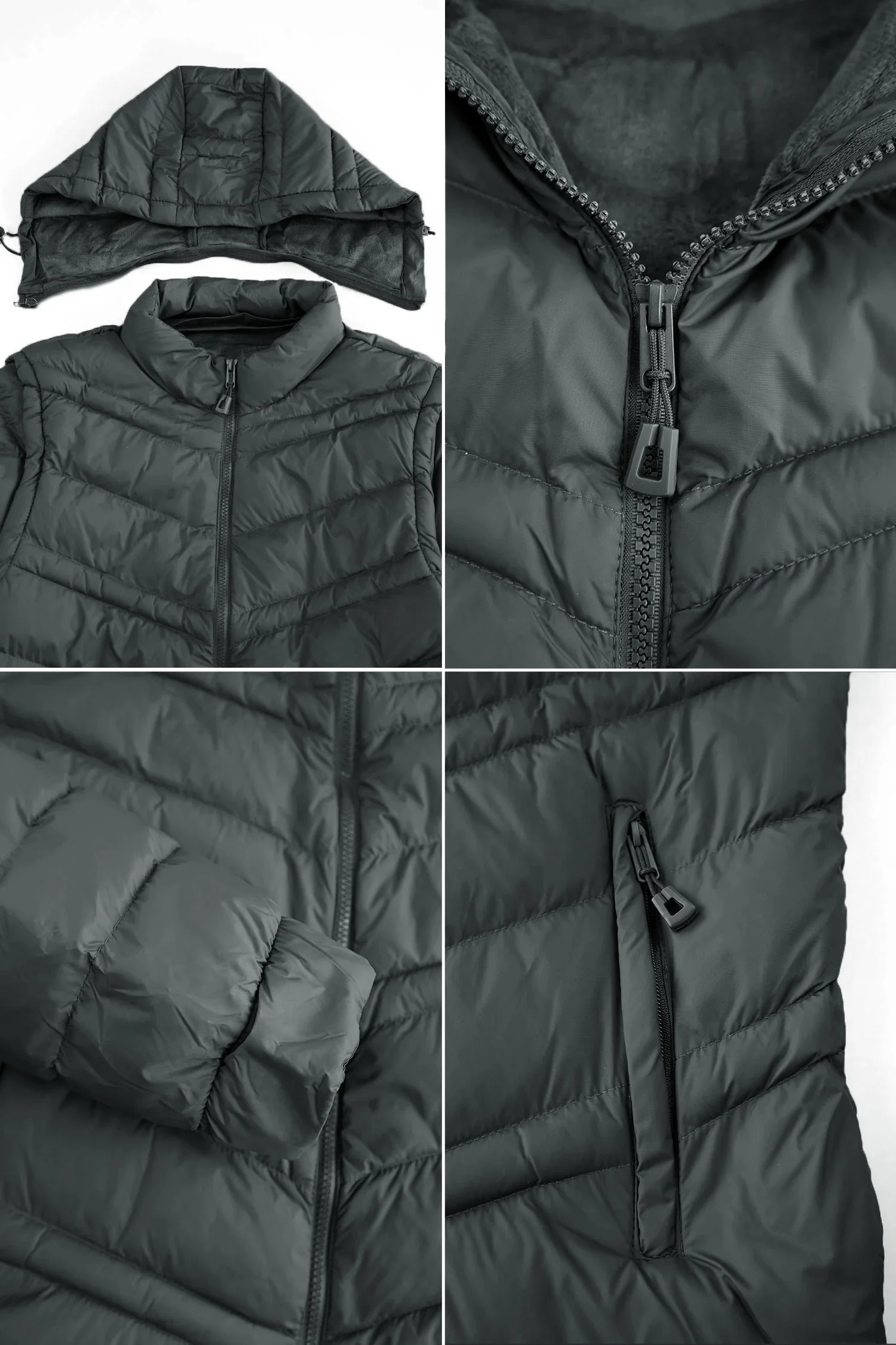 Turbo Poly Stretch Removable Arm Imported Puffer Jacket - Image 8