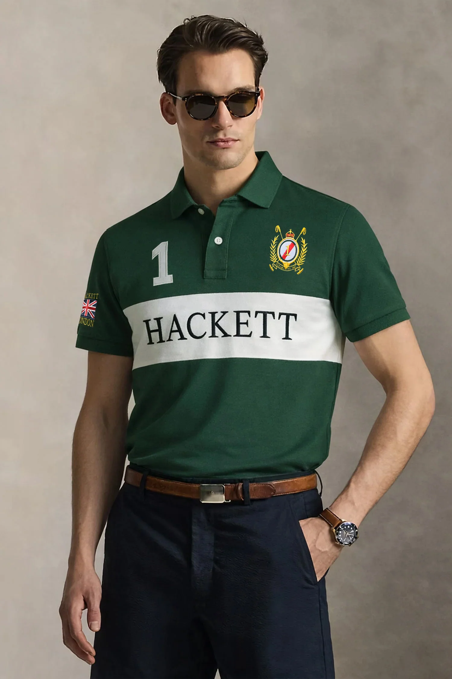 Hcket Classic Fit Men's Polo Shirt - Image 7