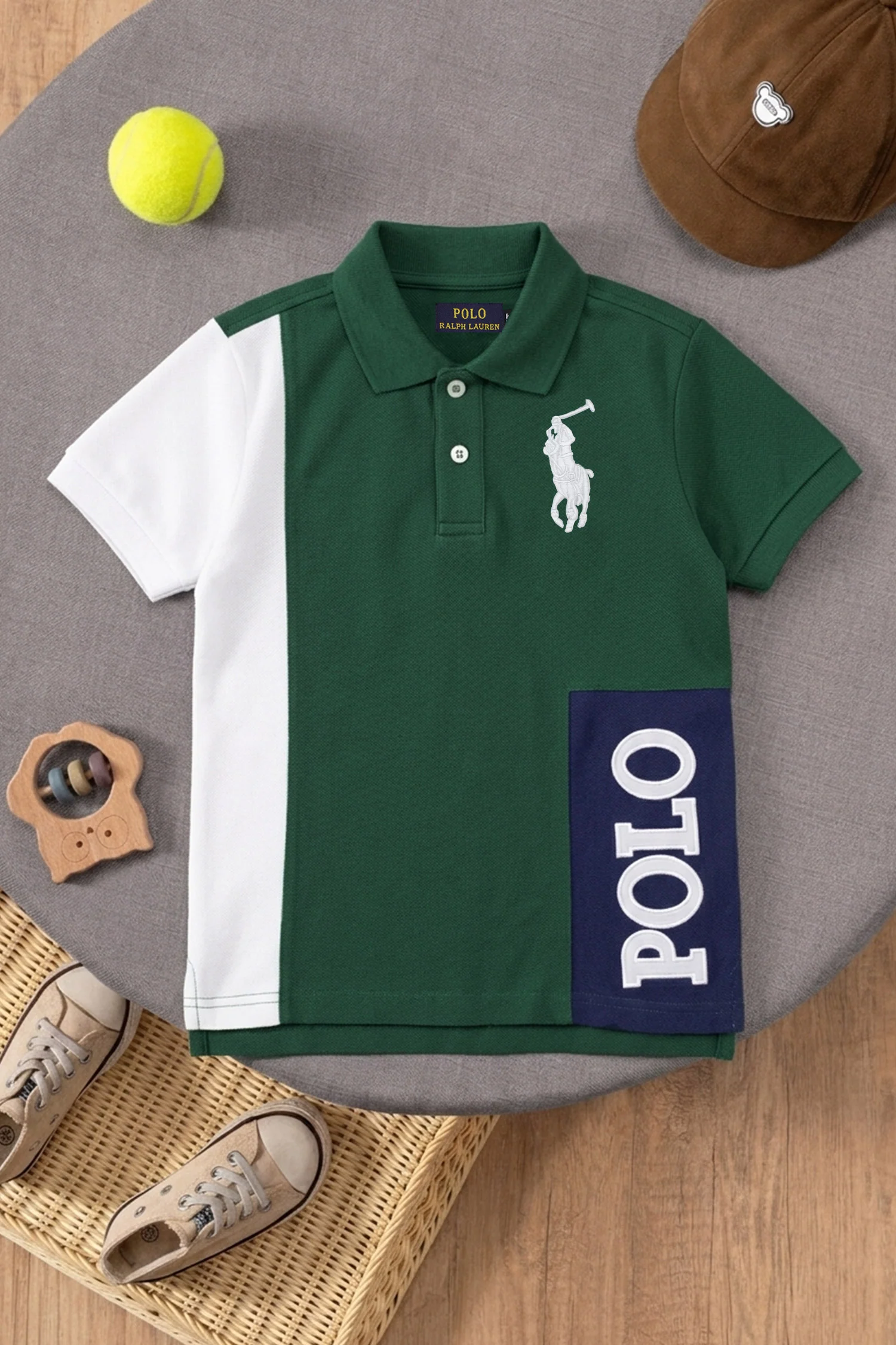 Plo Rph Lren Color-Blocked Style Younger Kids Polo Shirt - Image 11