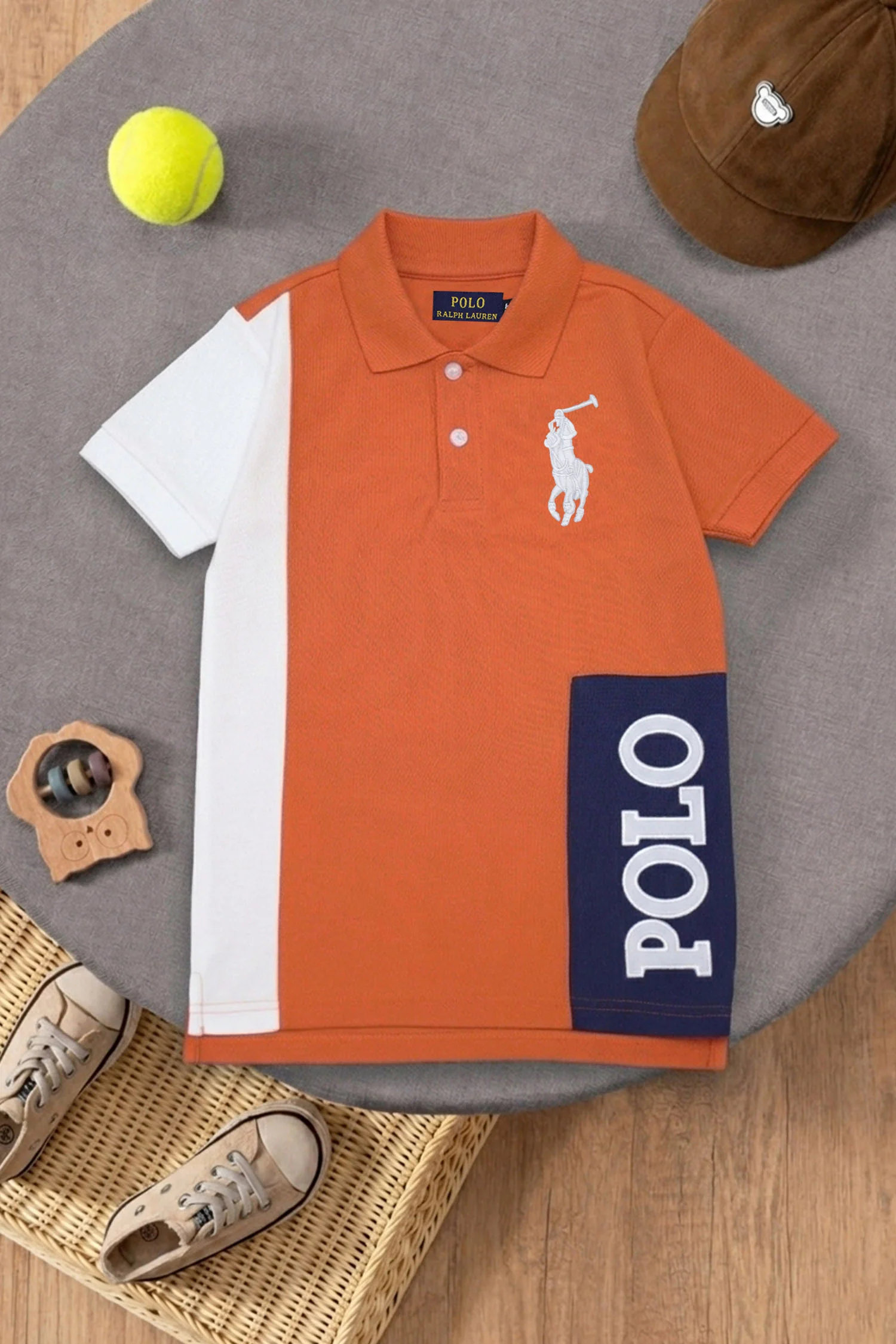 Plo Rph Lren Color-Blocked Style Younger Kids Polo Shirt - Image 8