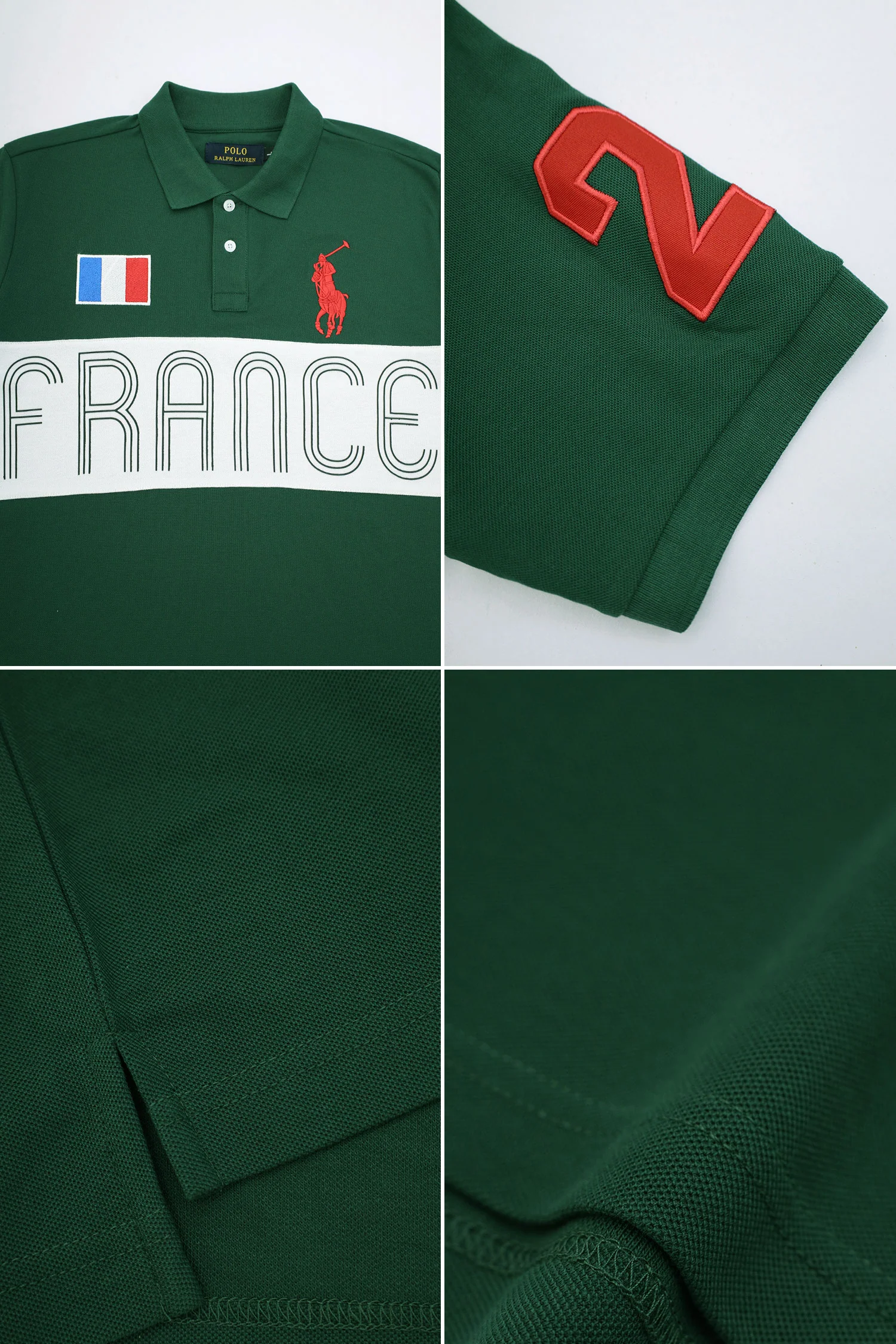 Plo Rph Lren France Big Logo Rugby Men's Polo Shirt - Image 3