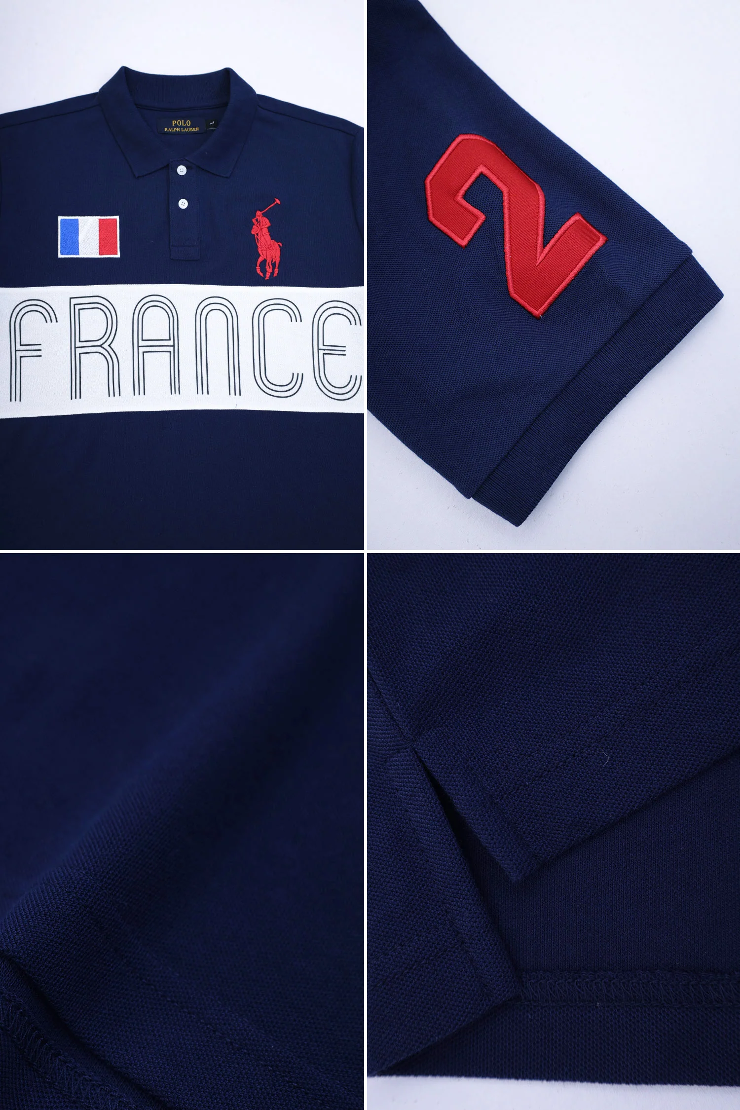 Plo Rph Lren France Big Logo Rugby Men's Polo Shirt - Image 6