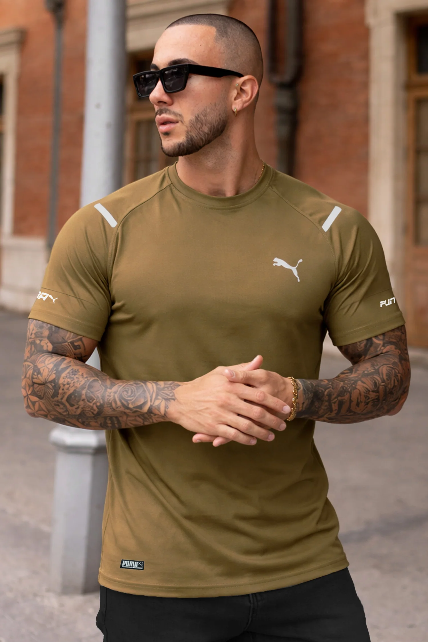 Pma Athletic Wear Imp Dry-Fit Tee In Camel
