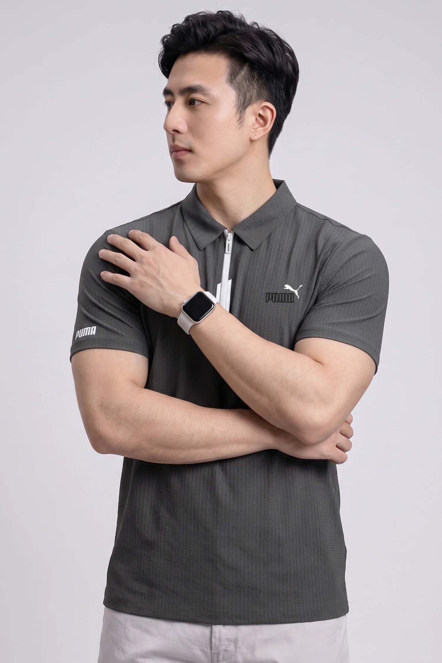 Pma distinct textured fabric Imp Dry-Fit Polo - Image 4