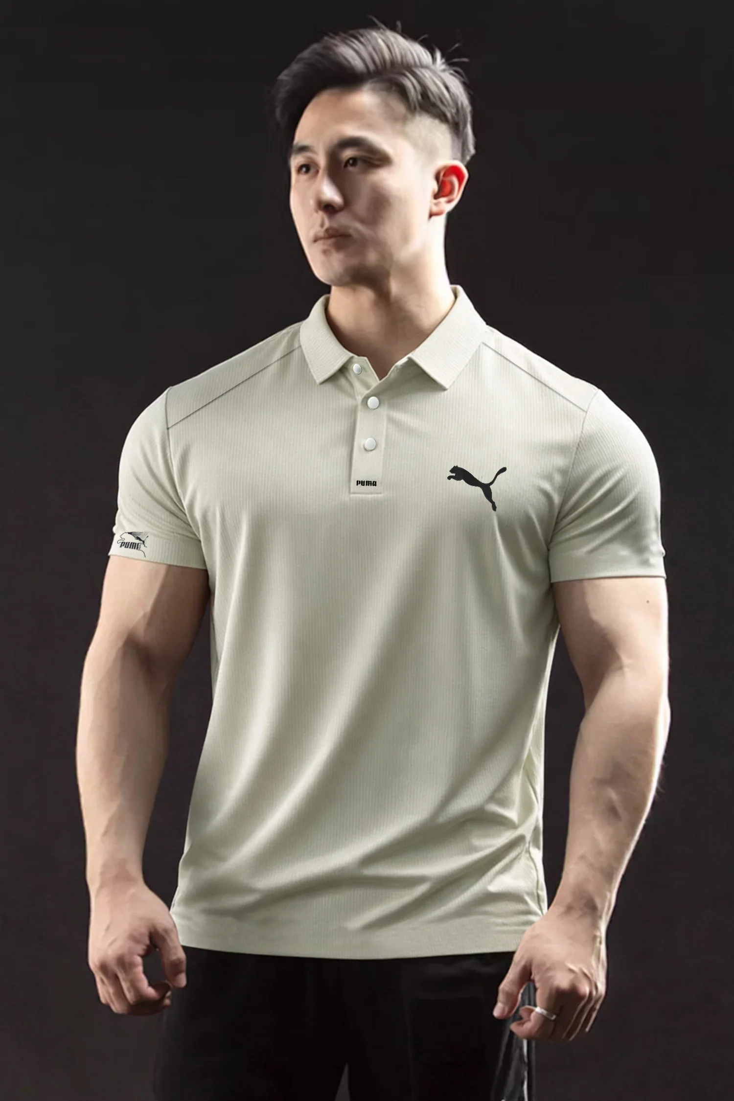 Pma Essential Printed Logo Men's Polo Shirt* - Image 13