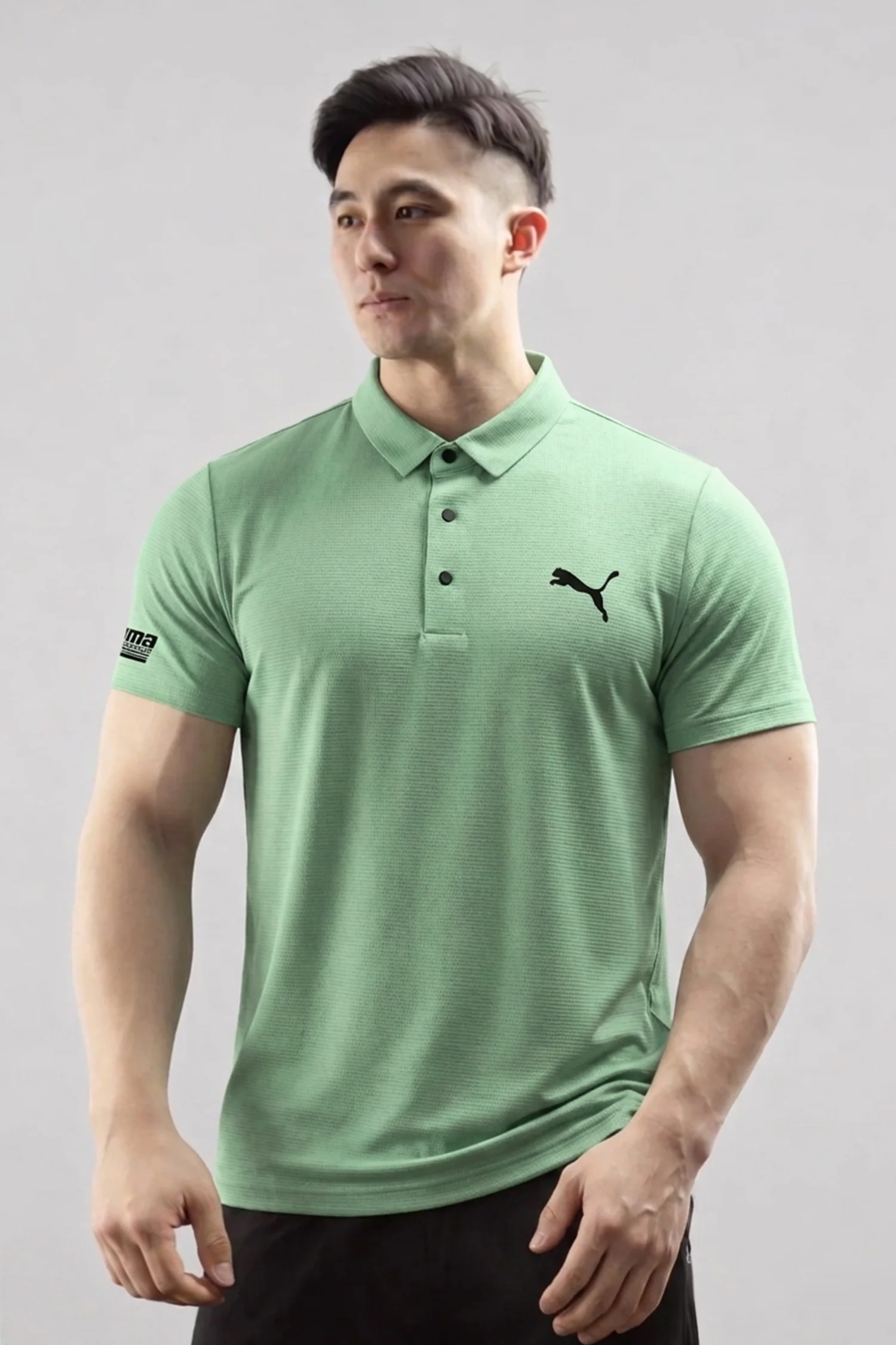 Pma Fine Ribbed Texture Dry-Fit Polo* - Image 4