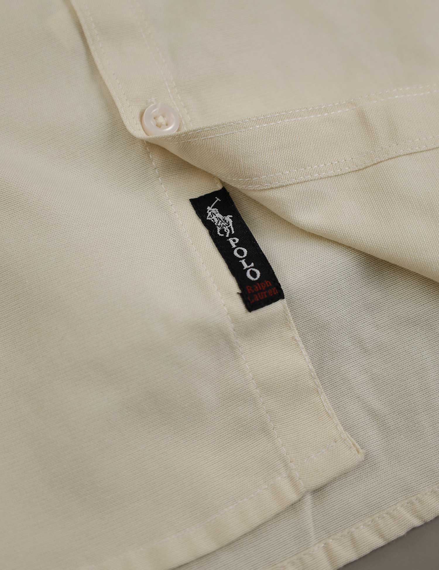 Polo Rph Lren SlimFit Classic Casual Shirt In Creem - Image 3