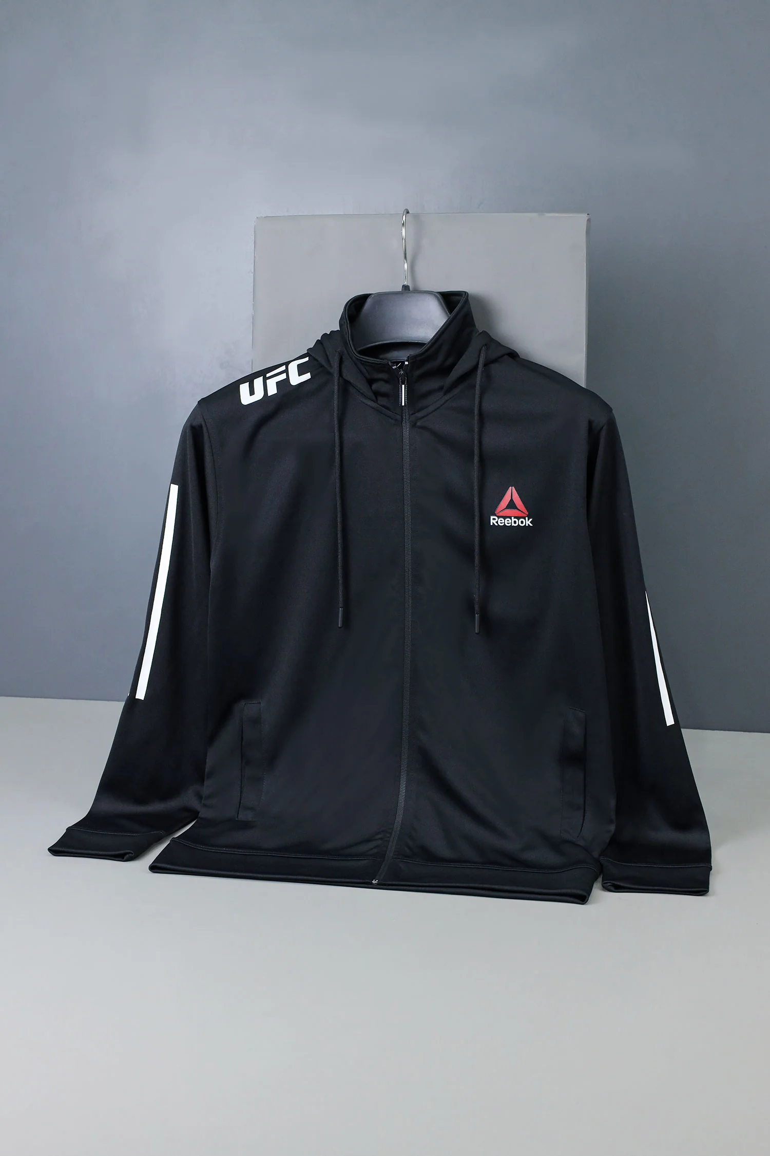 Reebk UFC Walkout Training Hood Style Men Zipper Upper - Image 19