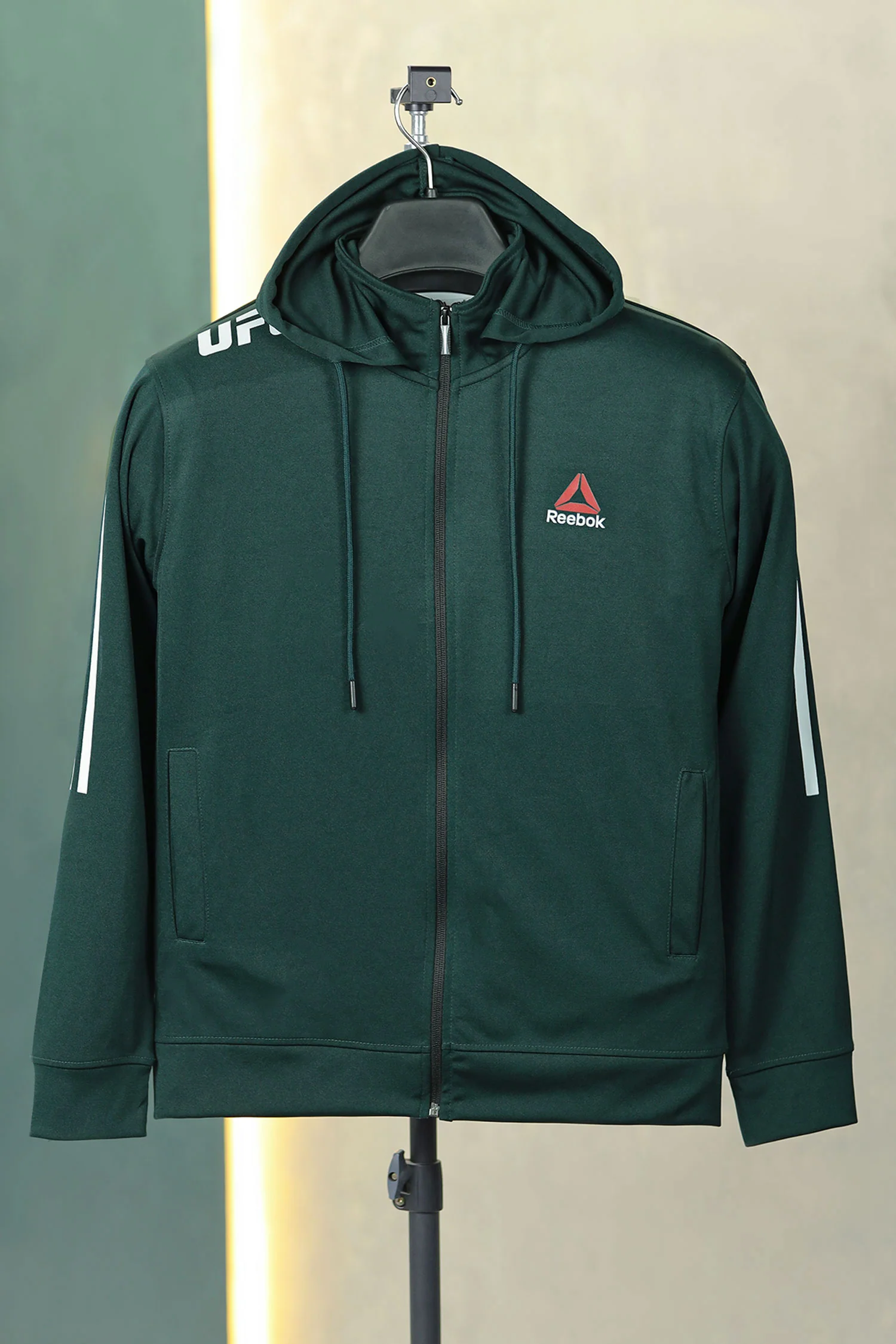 Reebk UFC Walkout Training Hood Style Men Zipper Upper - Image 7