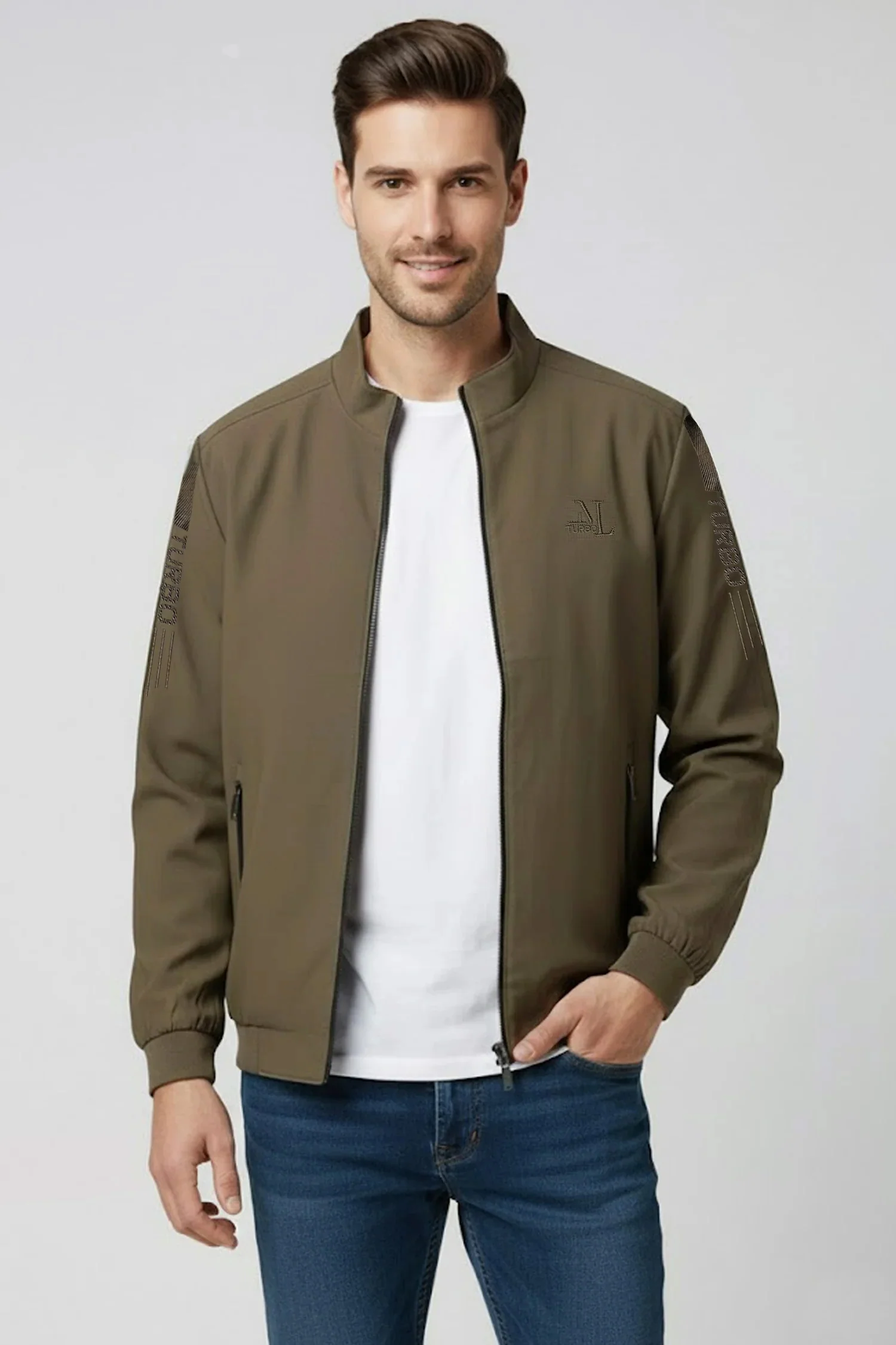 Full-Zip Bomber Imported Light Weight Jacket - Image 5