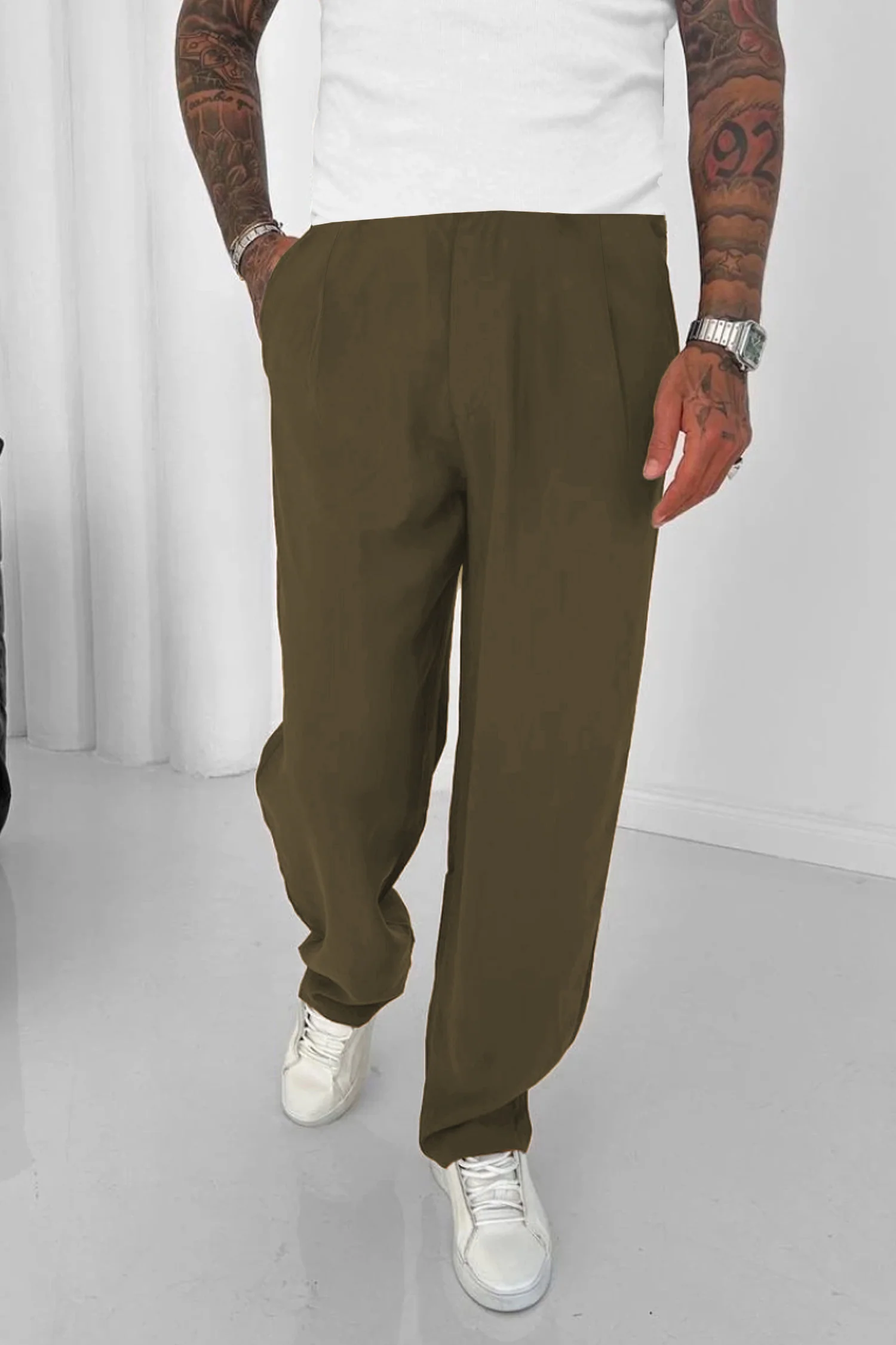Relaxed Straight Baggy Loose Bottom Trouser - Image 22