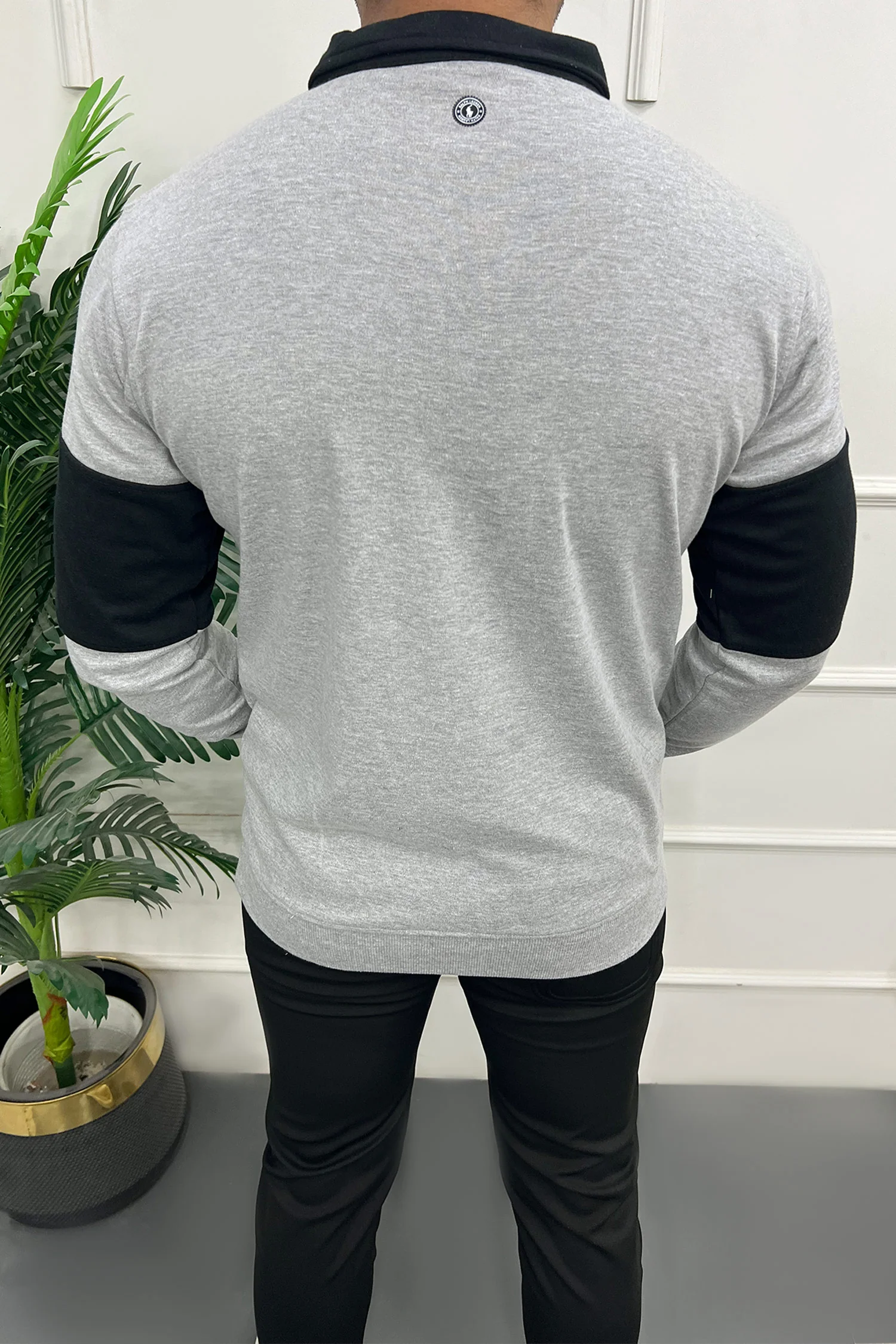 Rph Lren Classic Signature Typographi Imported Men's Sweatshirt In Light Grey - Image 3