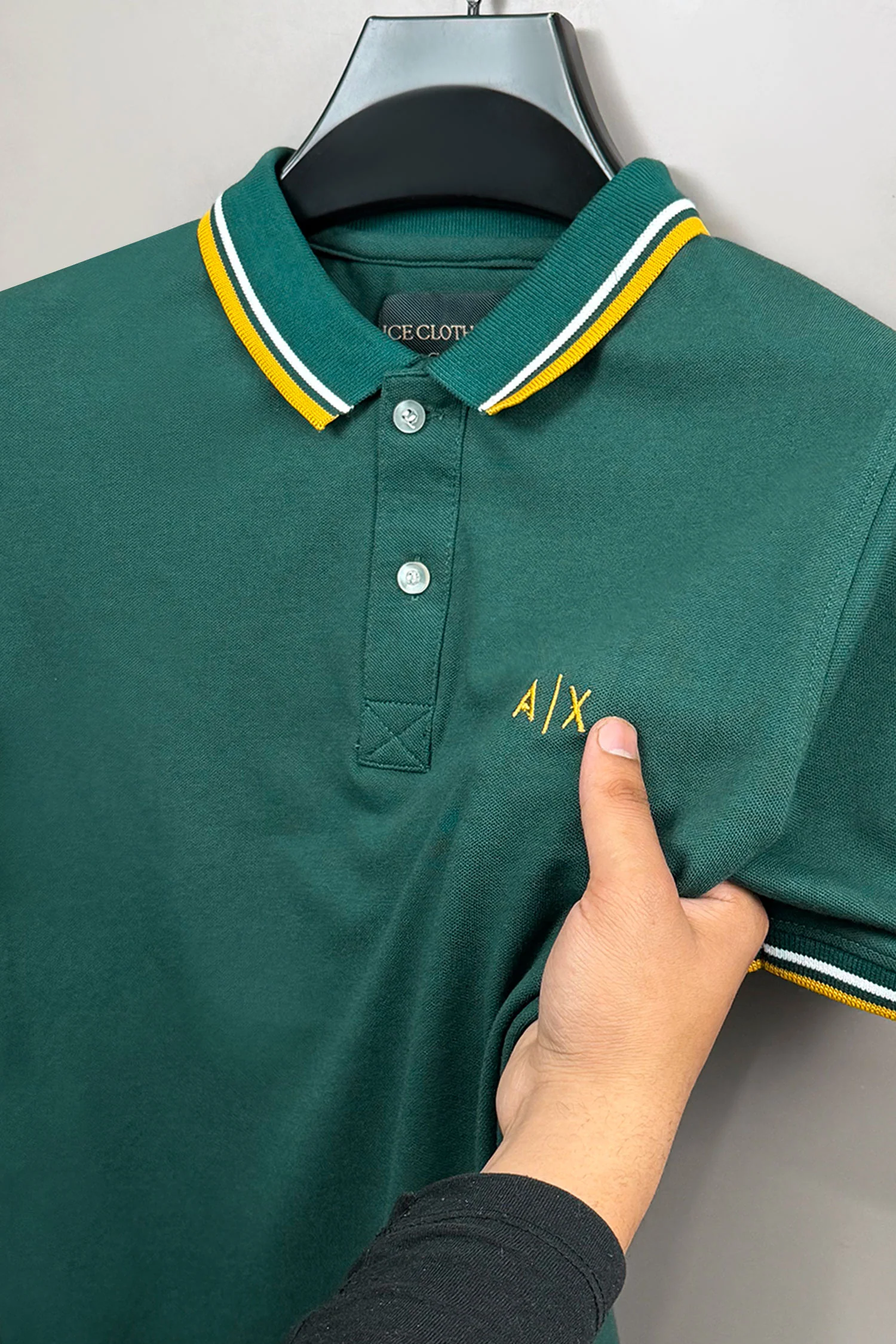 Armni Excnge Bold Heritage Men's Polo Shirt - Image 10