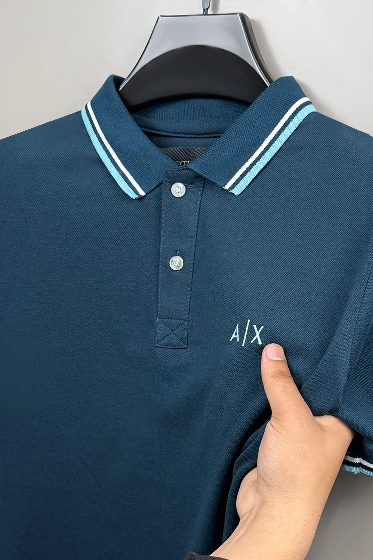 Armni Excnge Bold Heritage Men's Polo Shirt - Image 13
