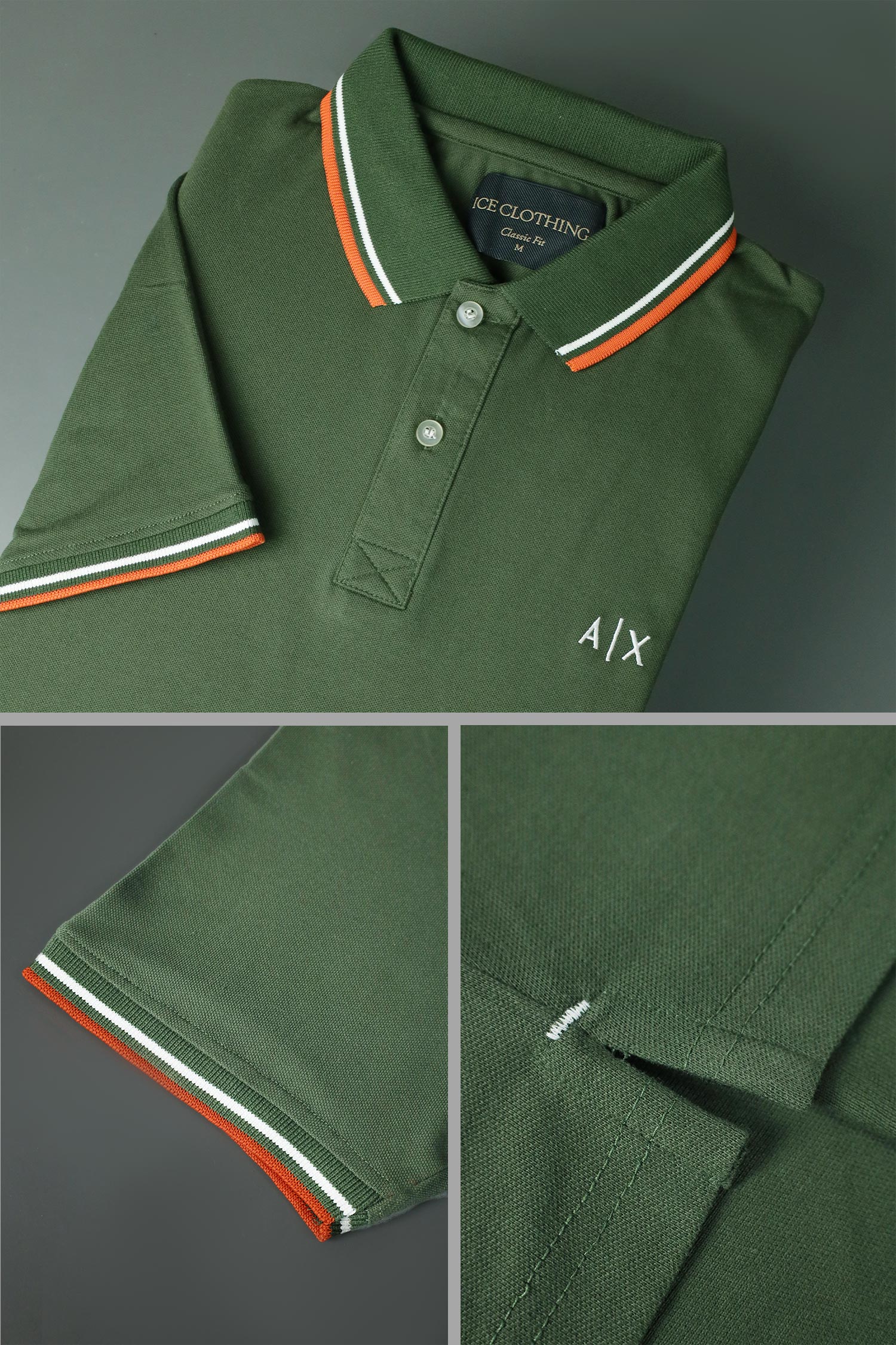 Armni Excnge Bold Heritage Men's Polo Shirt - Image 6