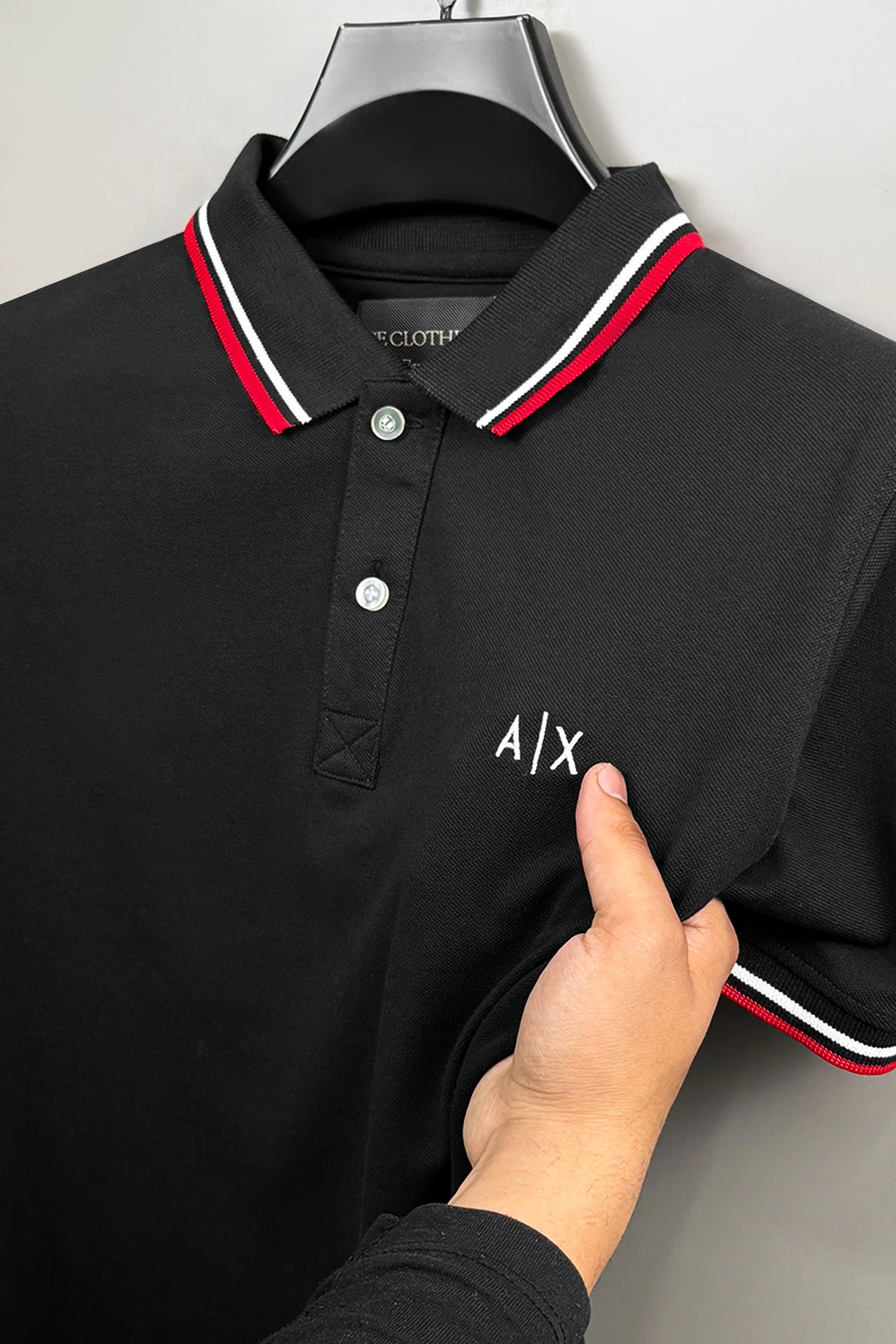 Armni Excnge Bold Heritage Men's Polo Shirt - Image 7