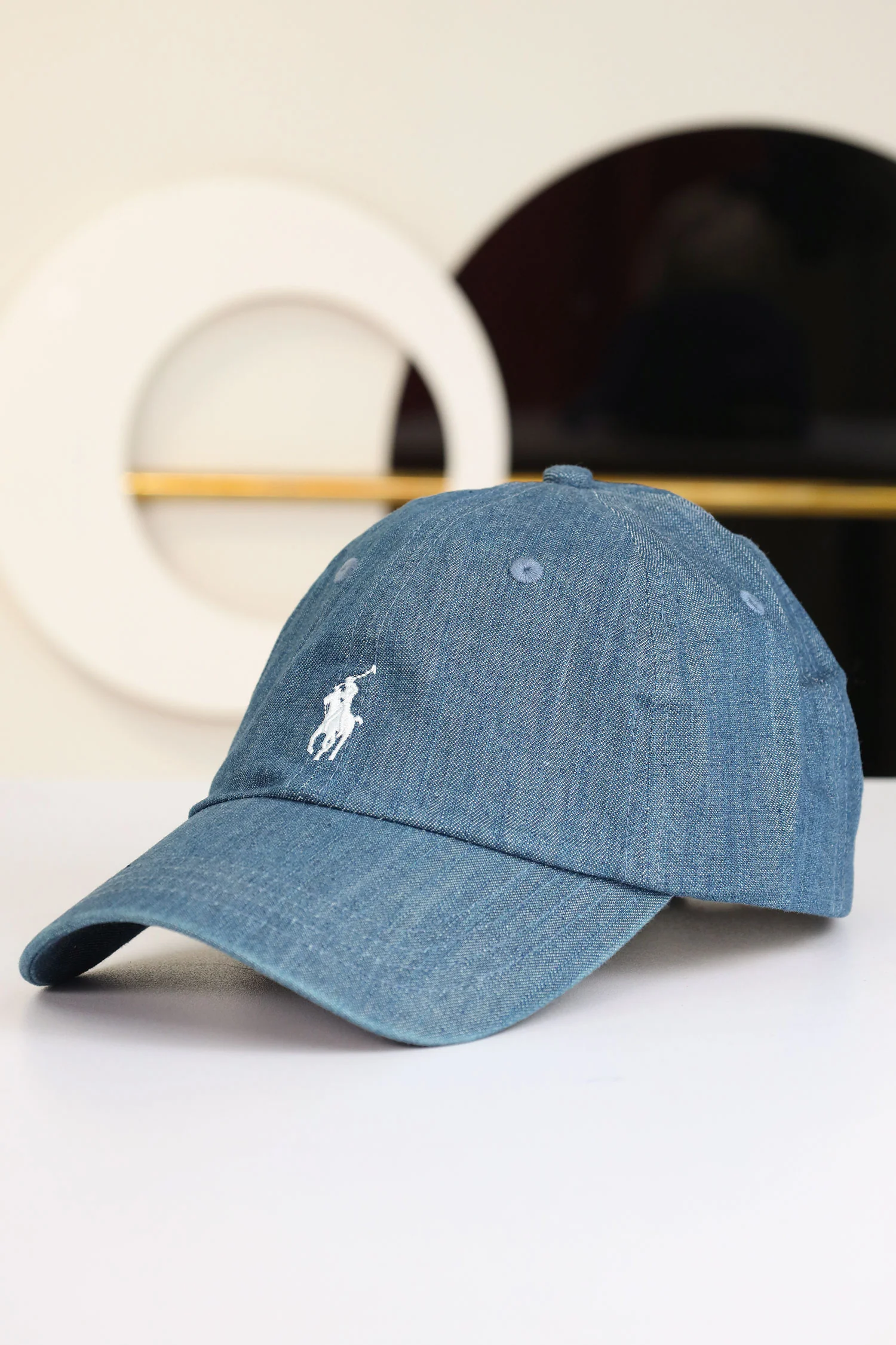 Rph Lren Polo Striped Oxford Imp Shamery Cotton Cap - Image 14