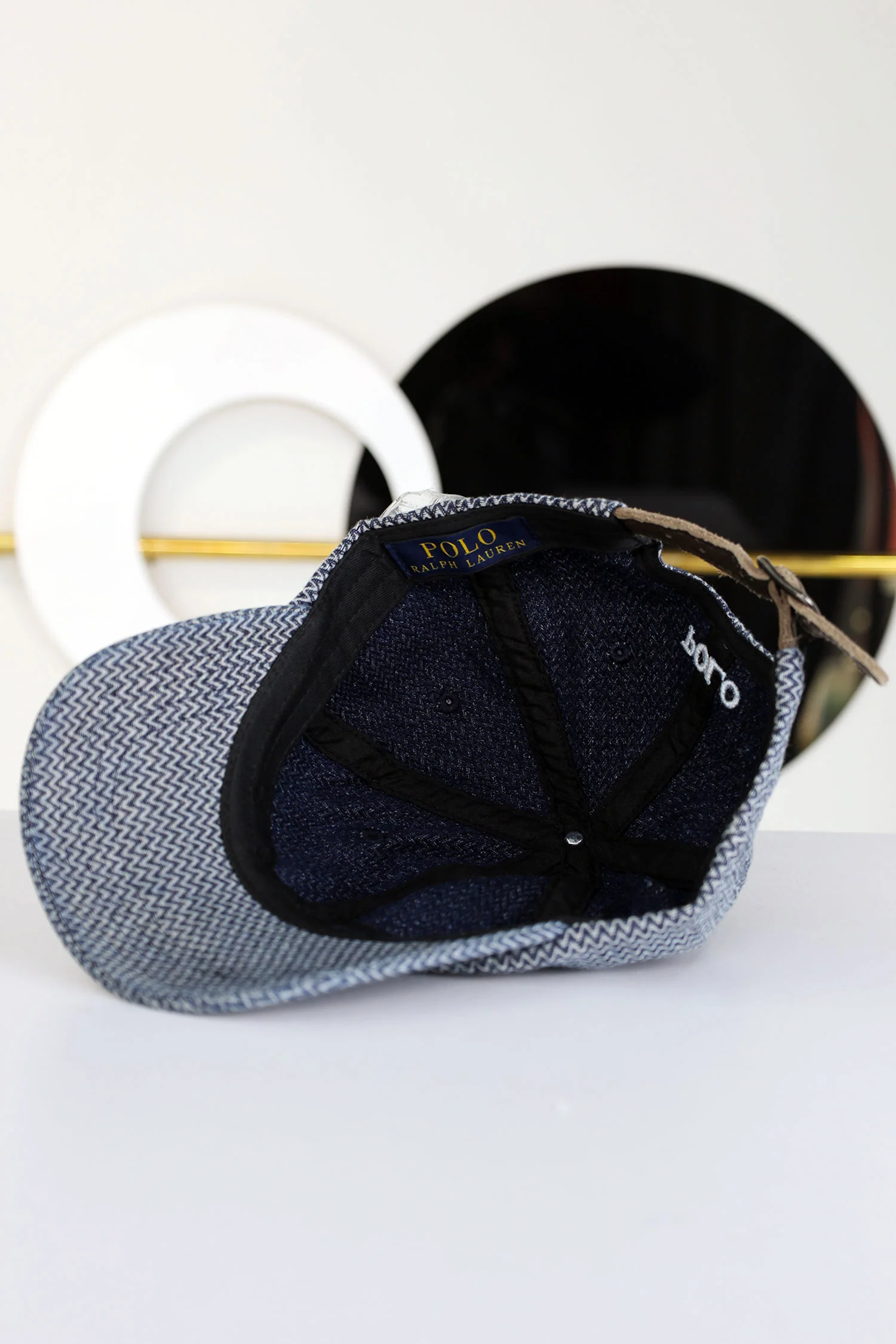 Rph Lren Polo Striped Oxford Imp Shamery Cotton Cap - Image 20