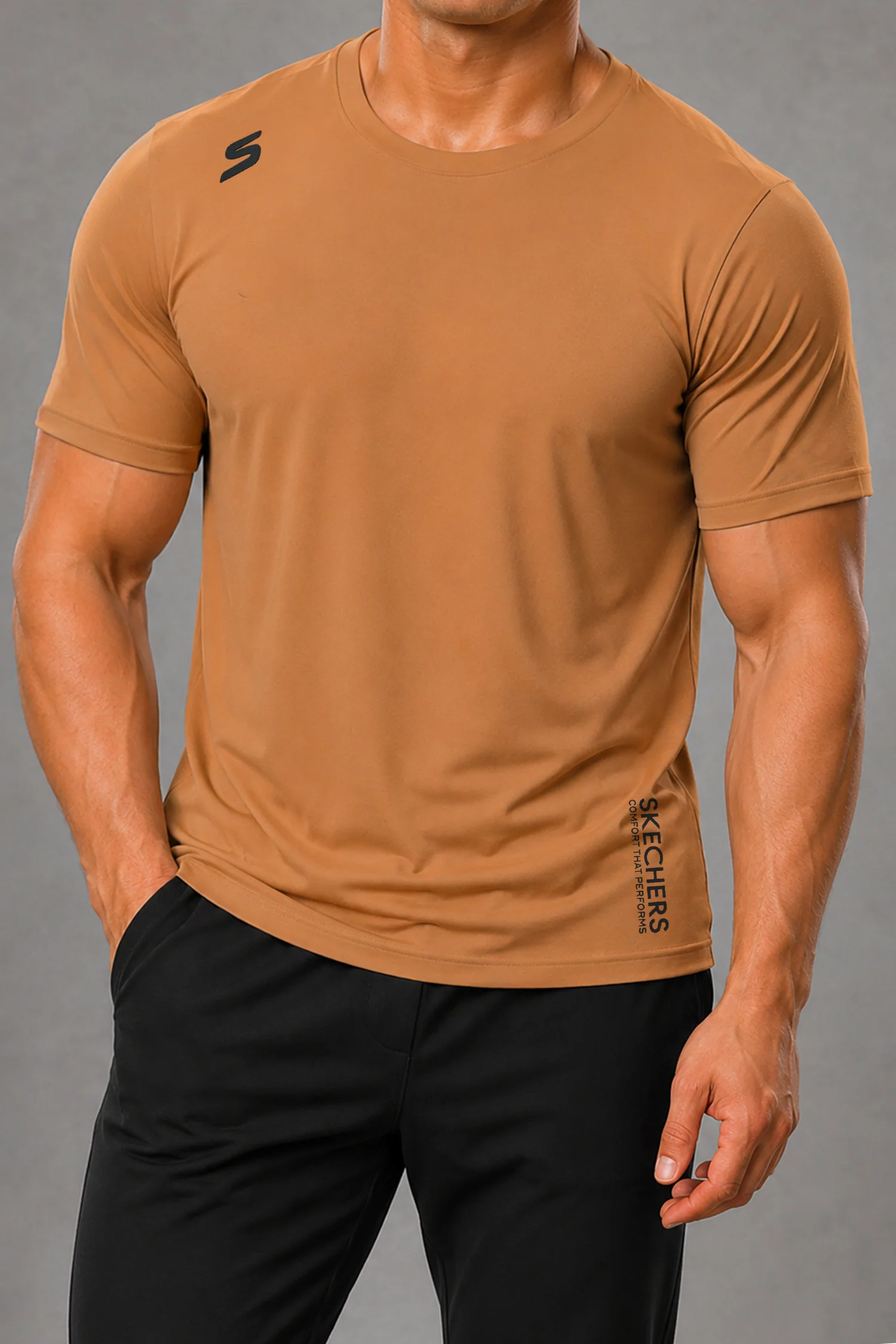 Skchr Breathable Sweat-Wicking Activewear Dry-Fit Tee