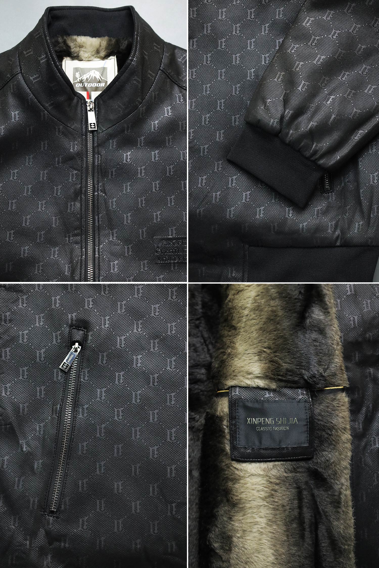 Splash FAV Textured Suede Leather Jacket - Image 3