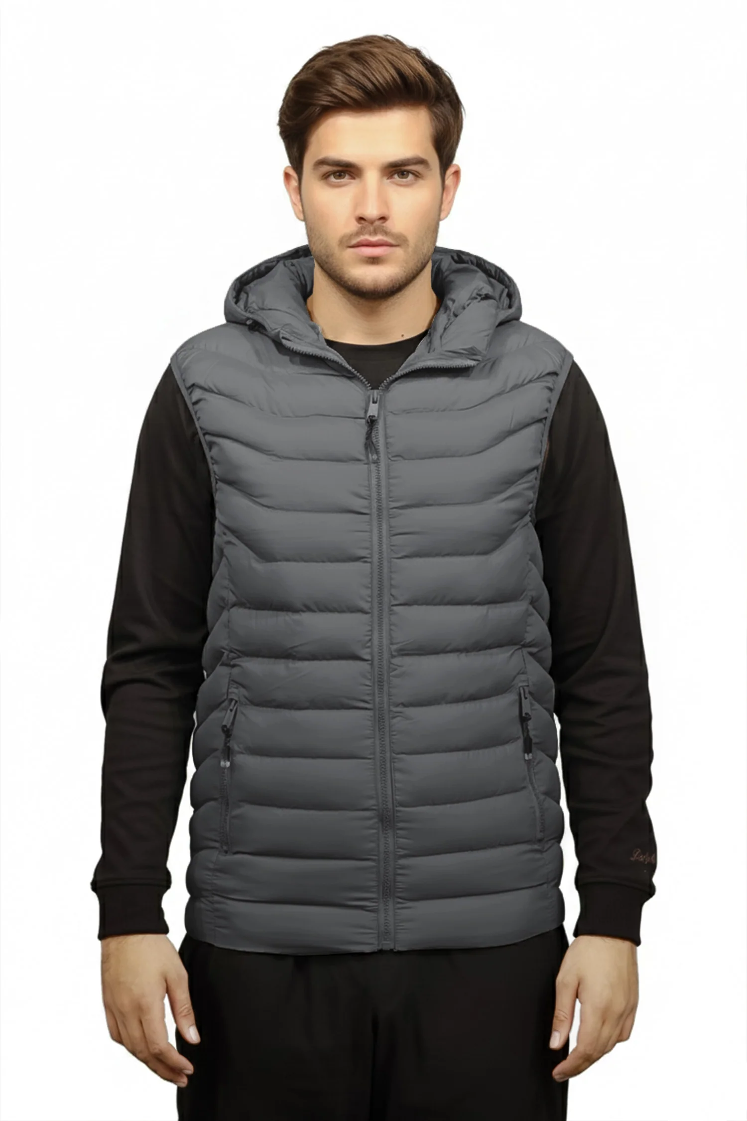 Hollow Padded Imported Men's Gilet - Image 13