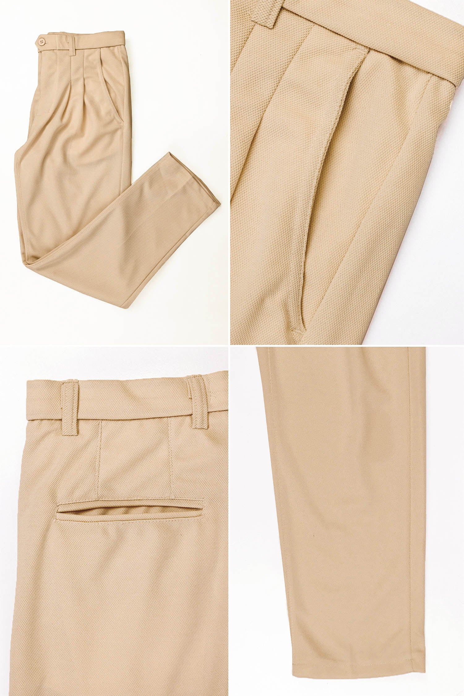 Double Plate Men's Carrot Fit Cotton Pant - Image 6