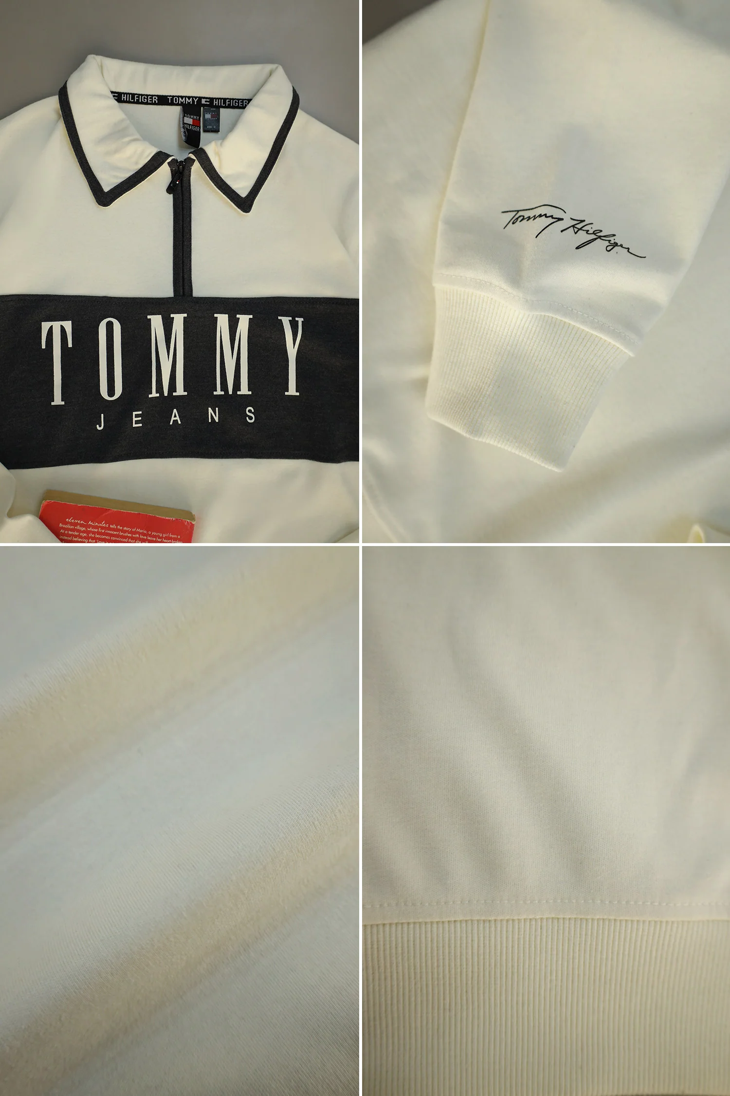 Tomy Signature Elite Imported Men's Sweatshirt In Off White - Image 3