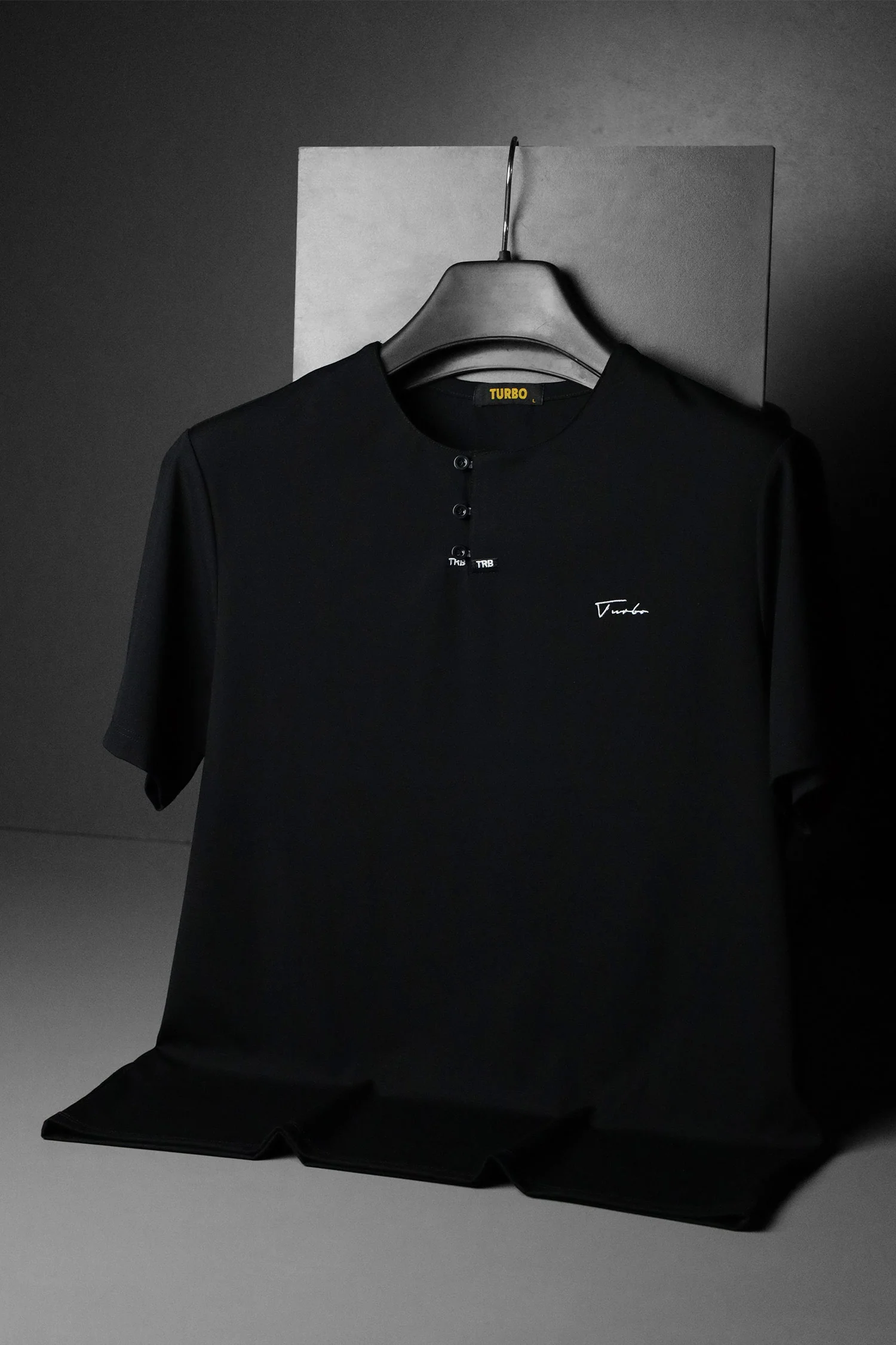 TRB Henley Neck Button Placket Men's Tee - Image 3