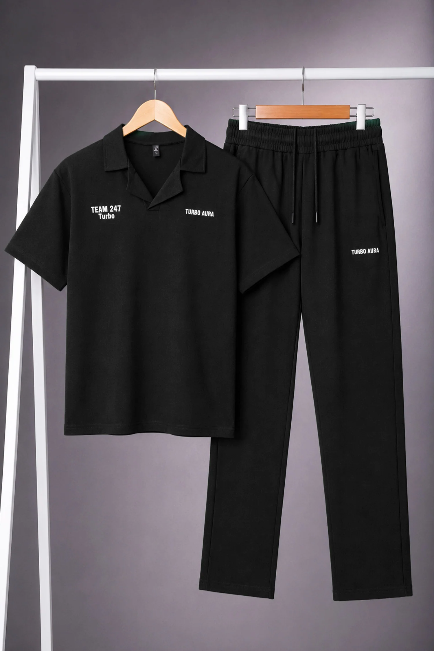 Turbo 247 Essential Theory Men's Tracksuit In Black - Image 3