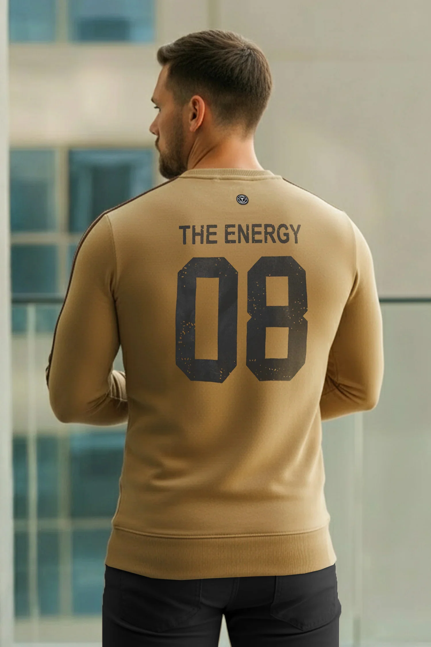 Turbo 3 Stripes Round Neck Men's Sweatshirt - Image 6