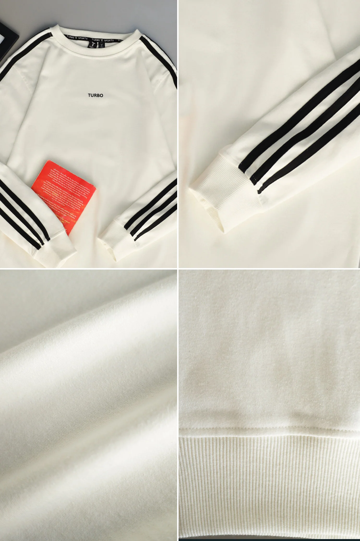 Turbo 3 Stripes Round Neck Men's Sweatshirt - Image 16