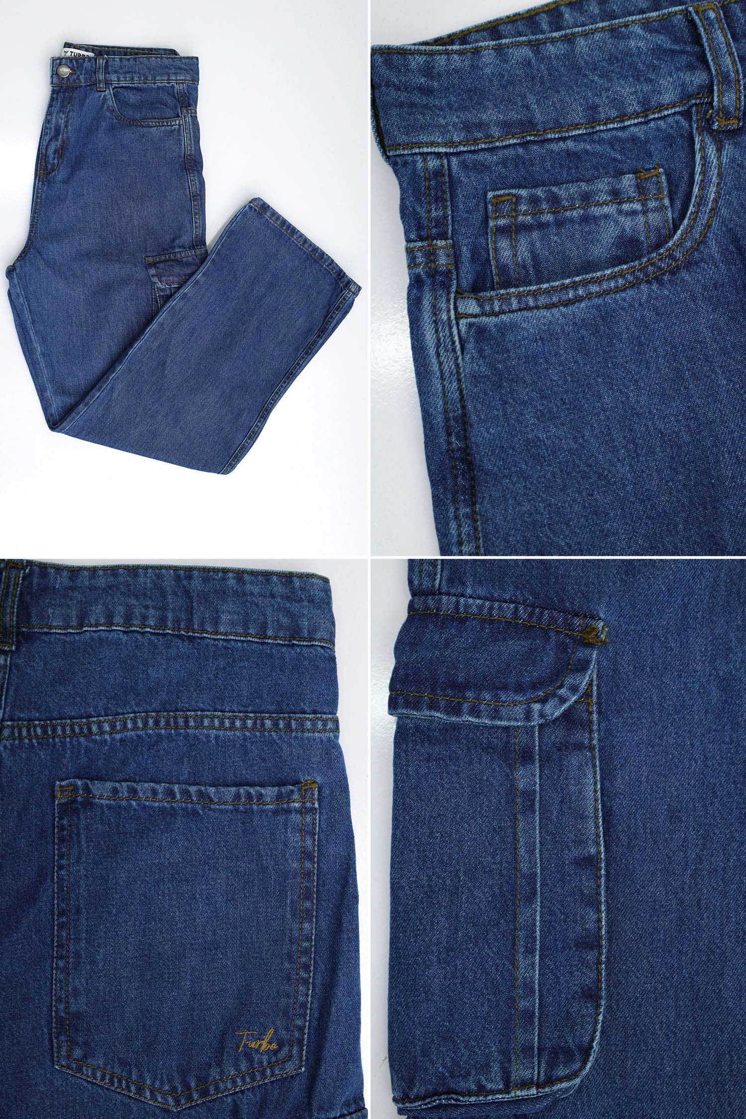 Turbo 6 Pockets Relaxed Baggy Jeans - Image 4
