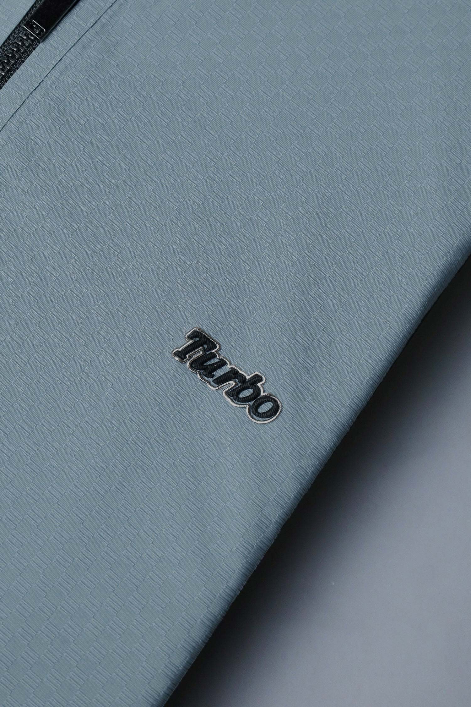Turbo Abstract Symmetry Zip-Collar Men's Polo Shirt - Image 3