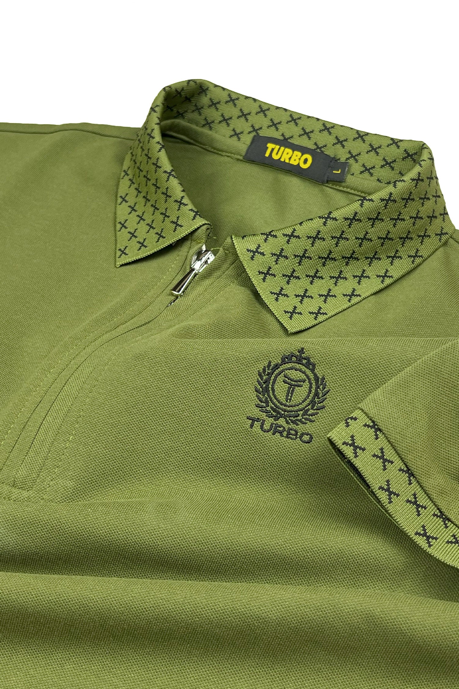 Turbo Abstract Zip Collar Men's Polo Shirt - Image 14