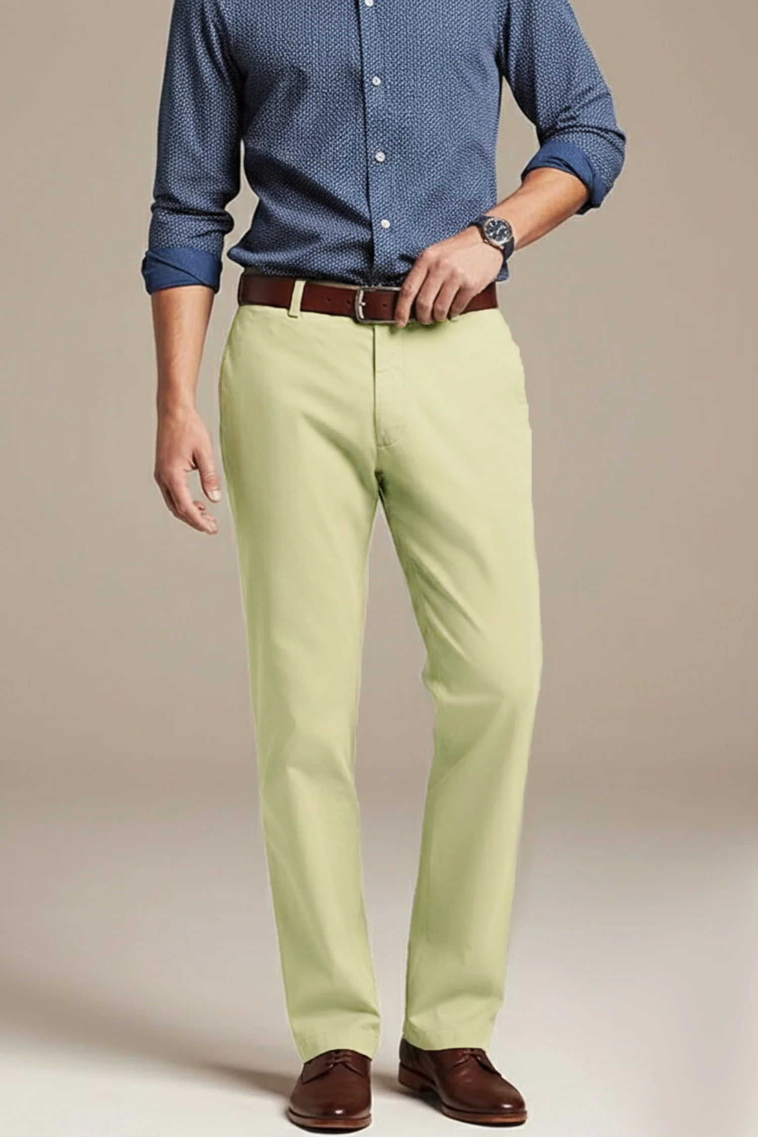Turbo Apex Precision Weave Executive Fit Cotton Pent In Creem