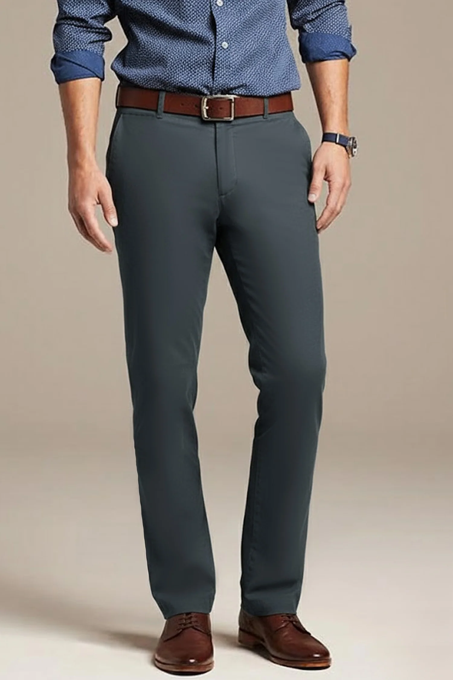 Turbo Apex Precision Weave Executive Fit Cotton Pent In Dark Grey - Image 2