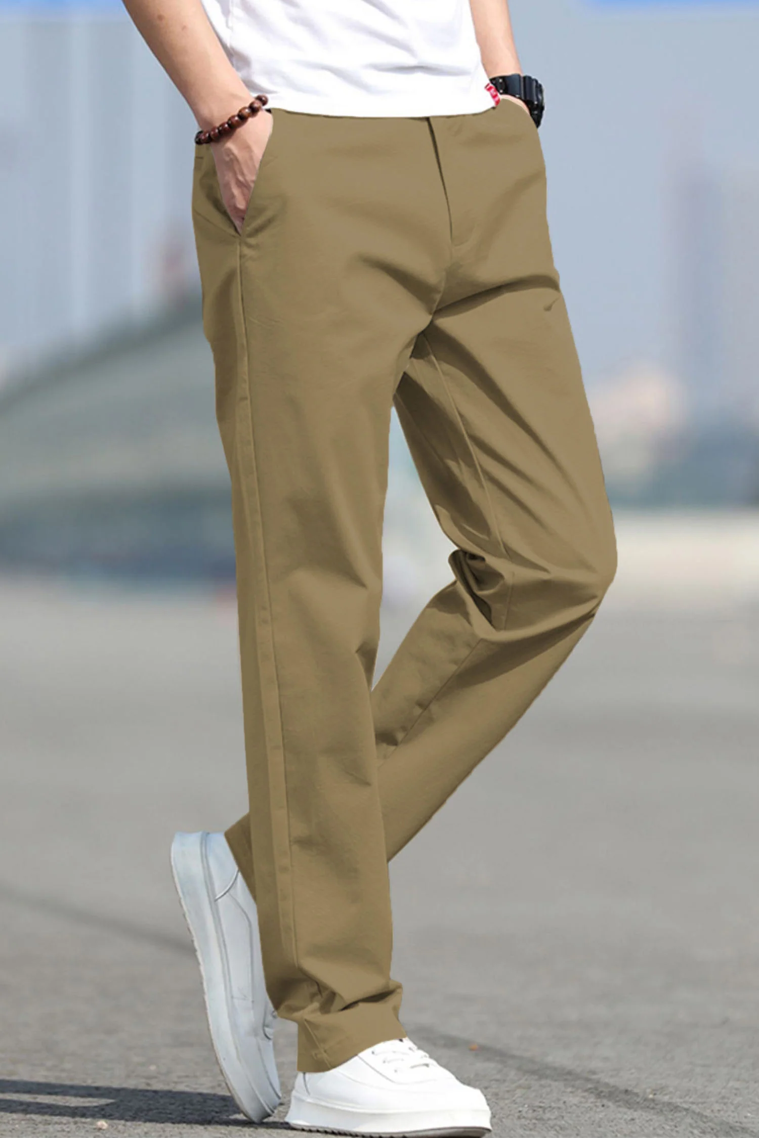 Turbo Apex Precision Weave Executive Fit Cotton Pent In Light Camel - Image 2