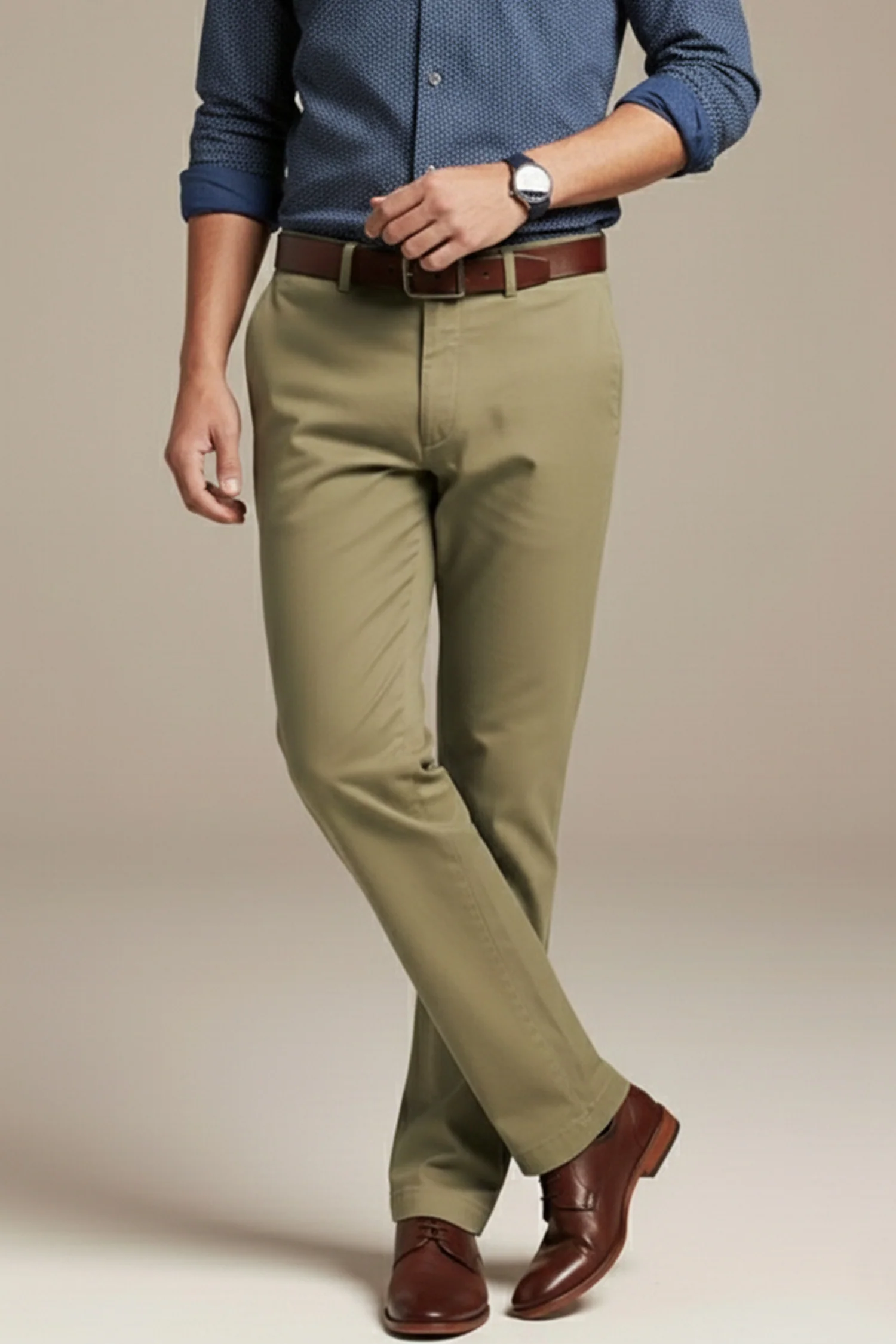 Turbo Apex Precision Weave Executive Fit Cotton Pent In Light Sage