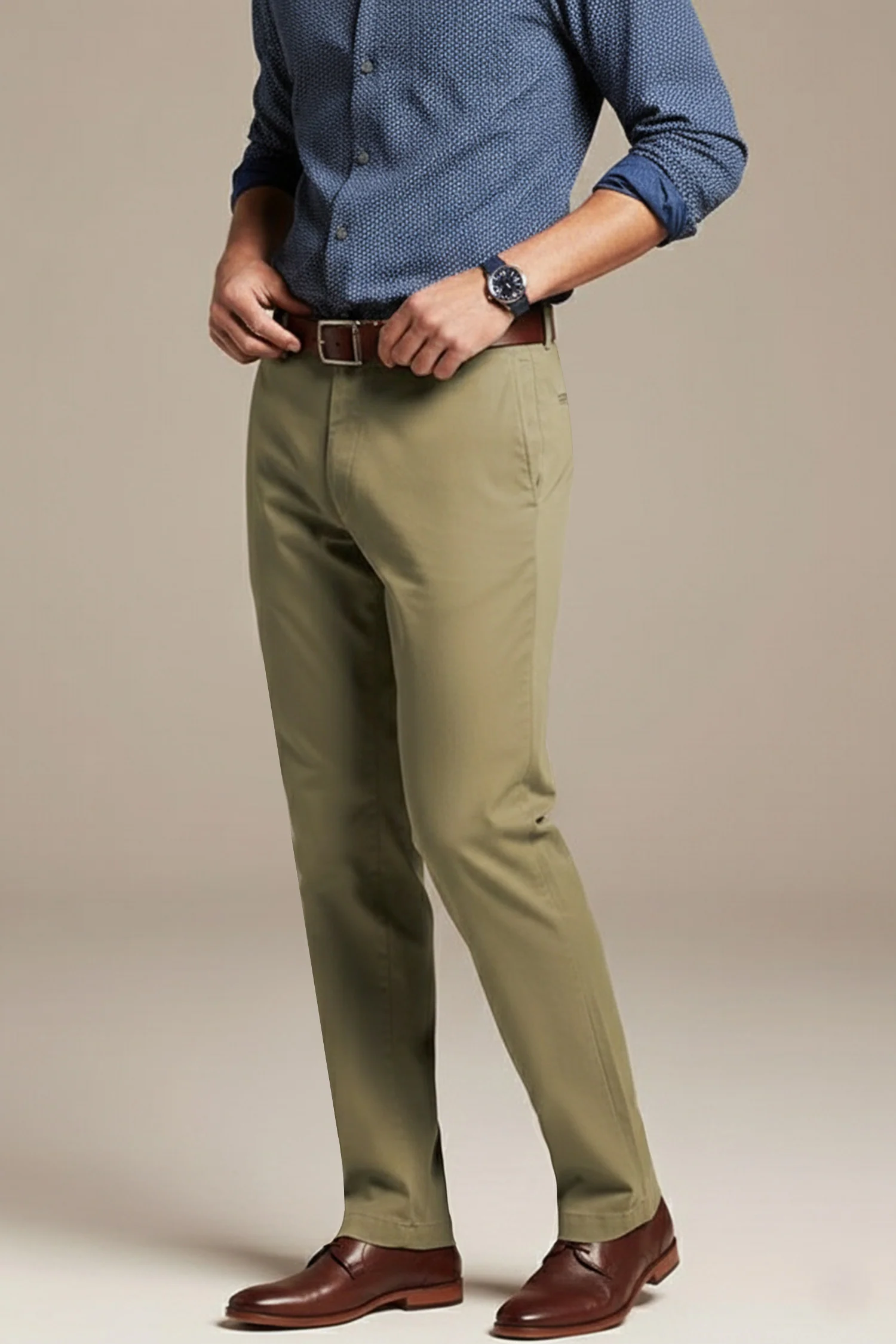 Turbo Apex Precision Weave Executive Fit Cotton Pent In Light Sage - Image 3