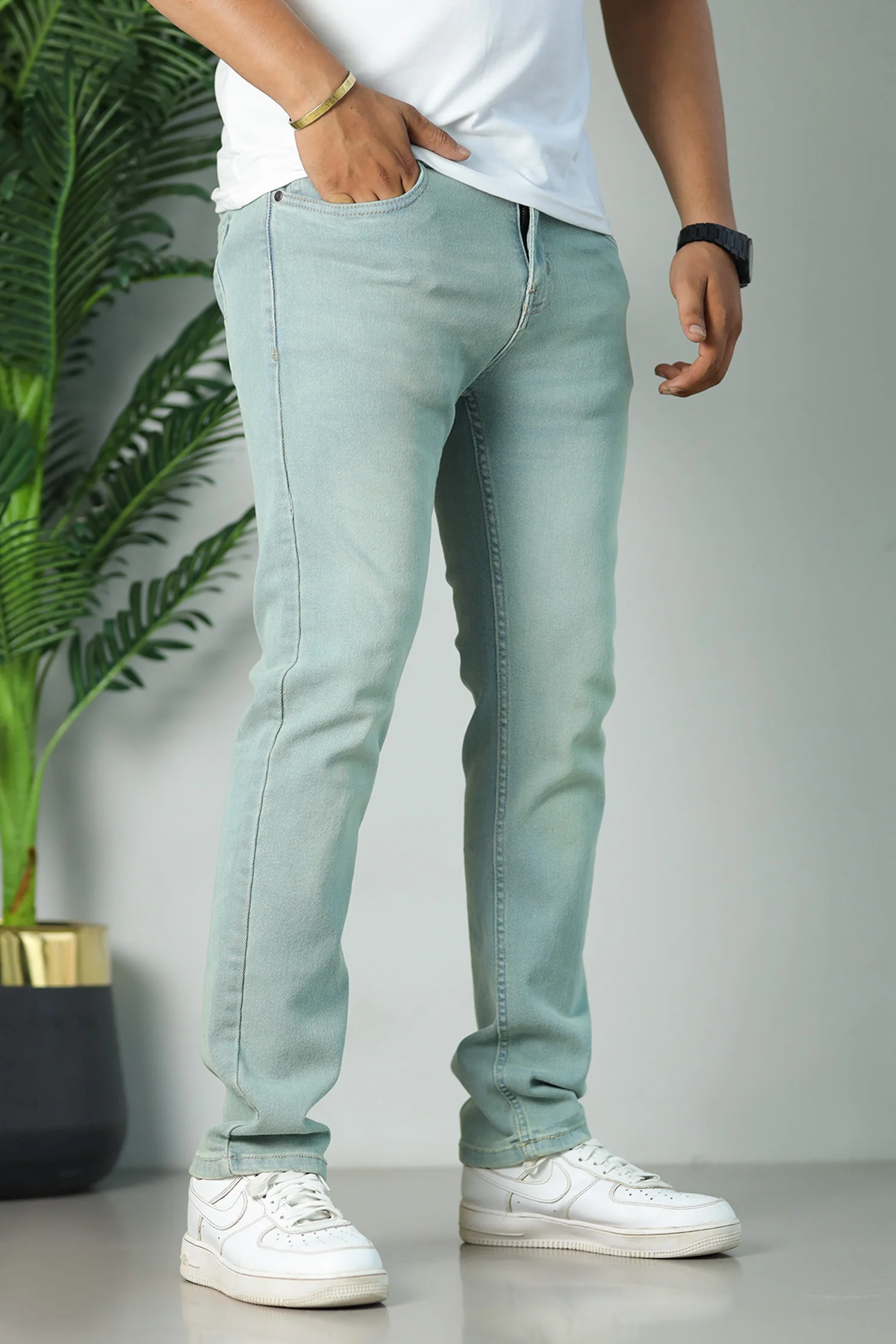 Turbo Apex-Stretch Performance Slim Fit Jeans In Dirty Sage - Image 3