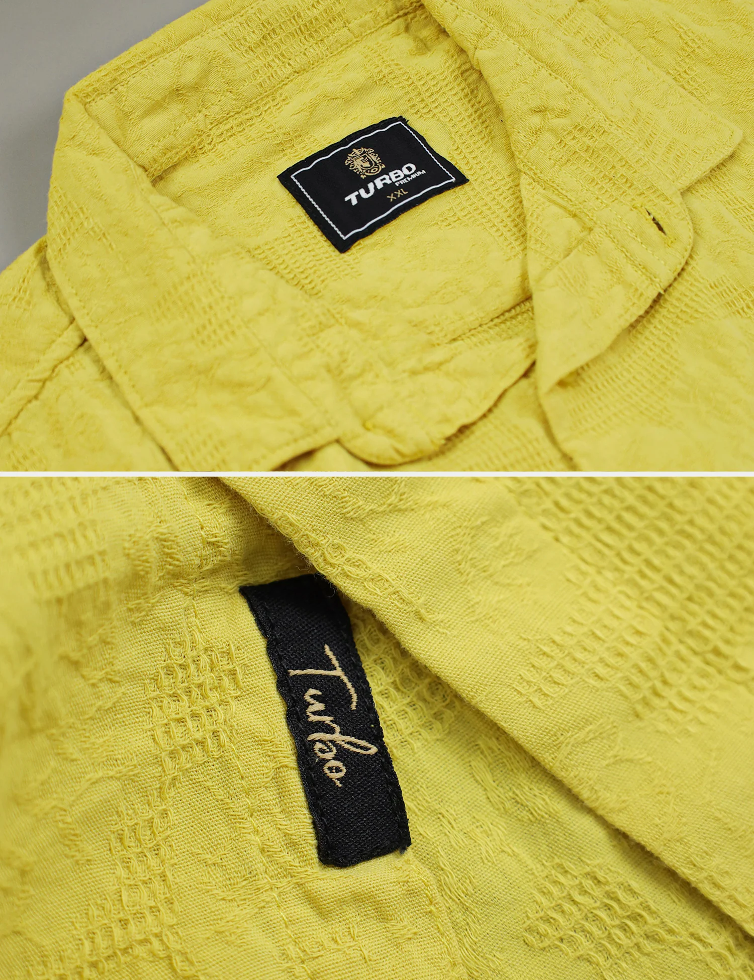 Turbo Artistic Touch Comfort Casual Shirt In Mustard Yellow - Image 4