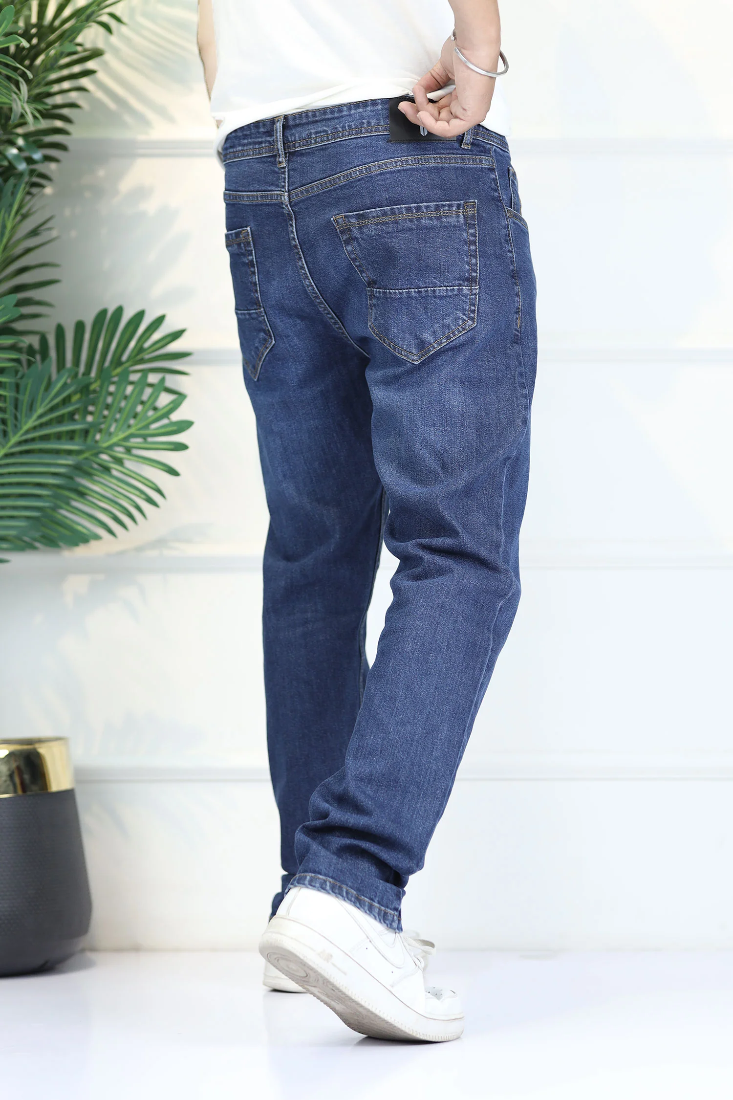 Turbo 'Asphalt' Rider Flex Slim Fit Jeans In Navy Blue - Image 4